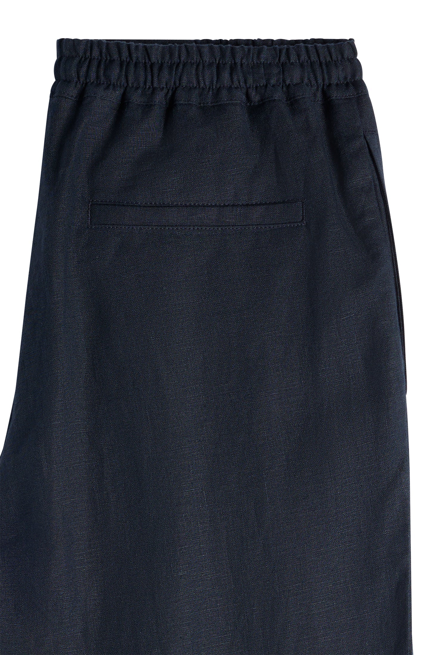 J.LINDEBERG Noah Drape Linen Pants Navy