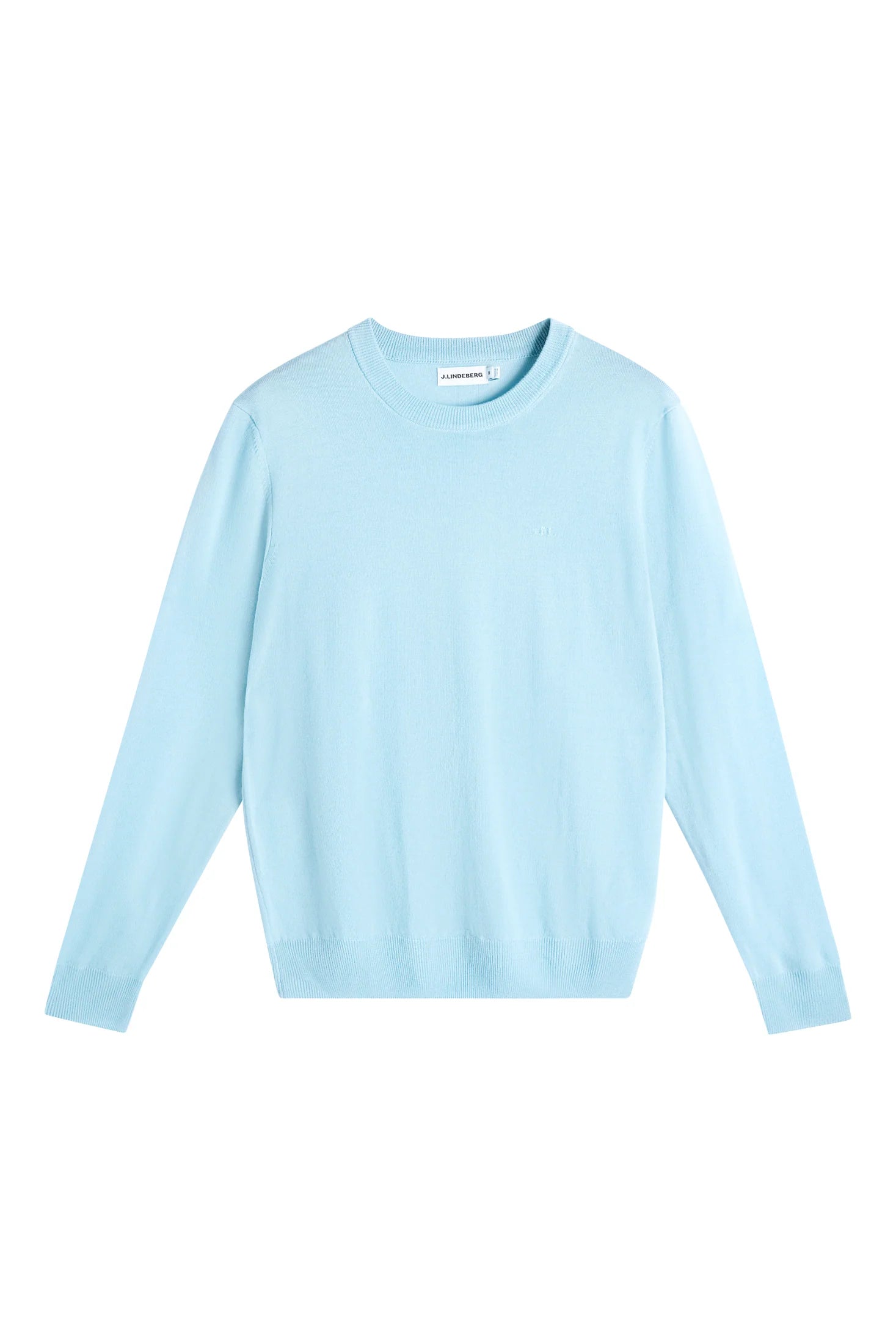J.LINDEBERG Keane Merino Crew Neck Forget Me Not