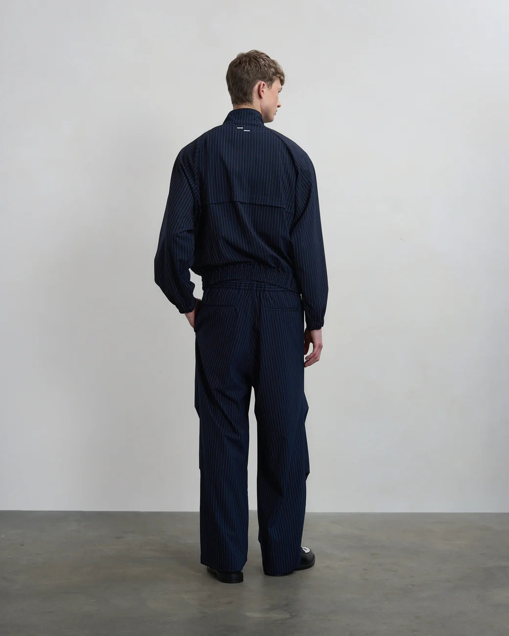 FILLING PIECES Drapy Pants Pinstripe Blue