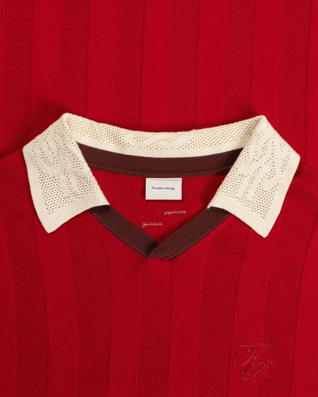 FILLING PIECES Knit Football Jersey Scarlet Red