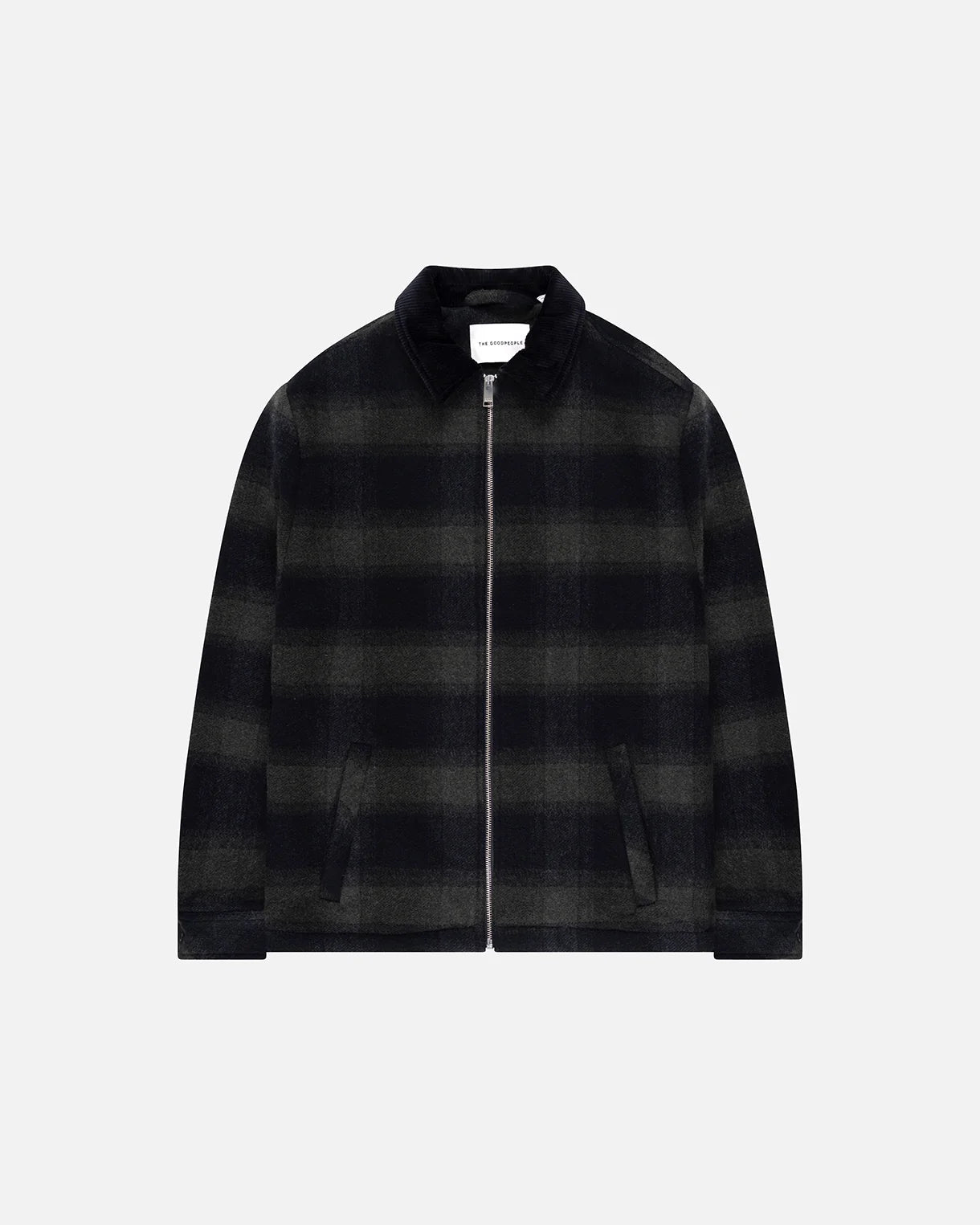 GOOD PEOPLE Sand Wool Jacket Dark Green