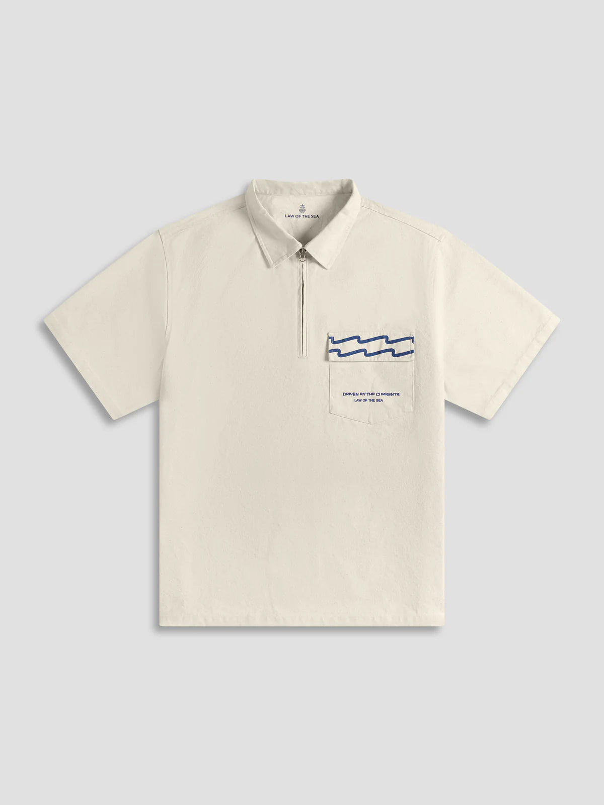 LAW OF THE SEA SELENE HEAVY COTTON POLO SHIRT Off- White