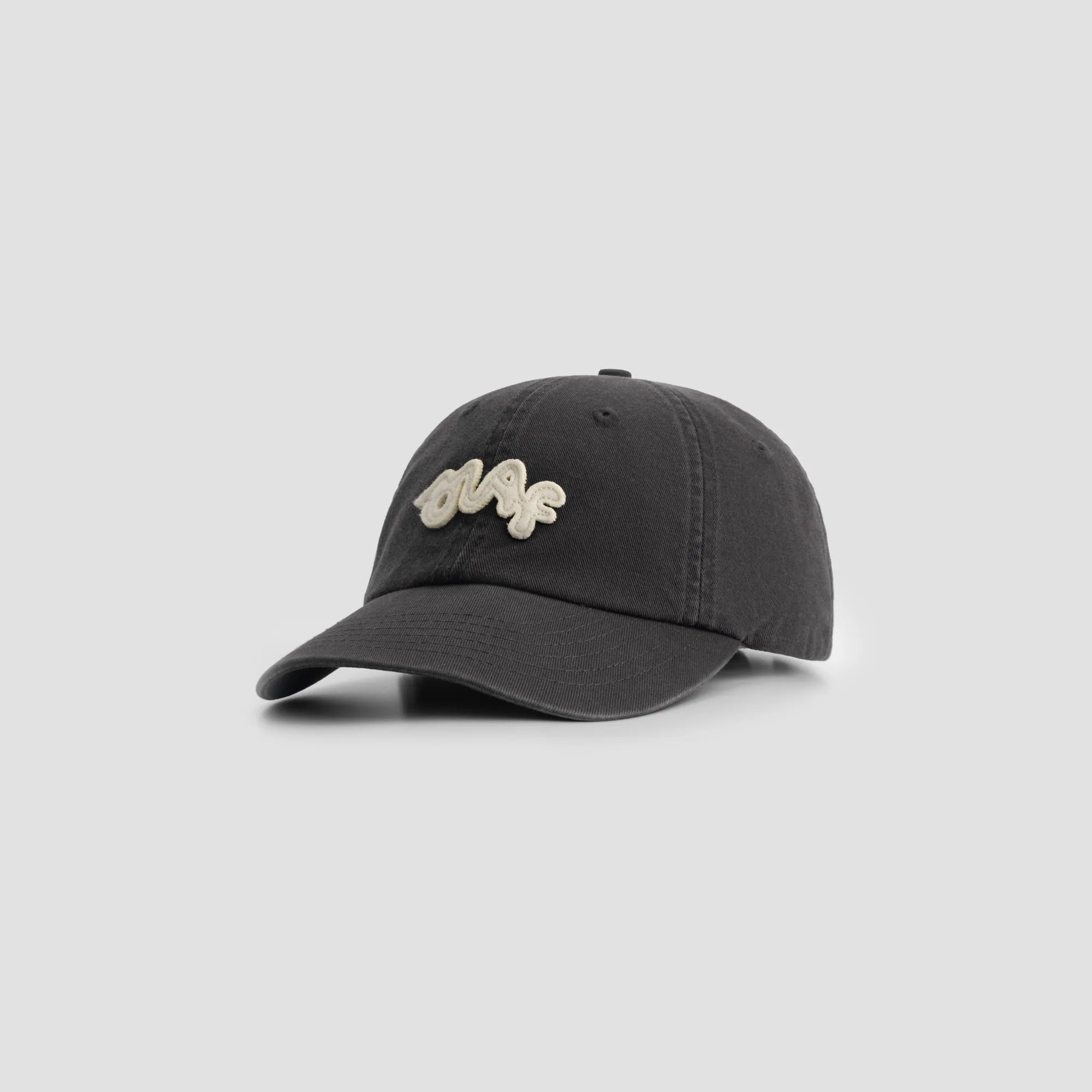 OLAF WASHED SIGNATURE LOGO CAP - CHARCOAL