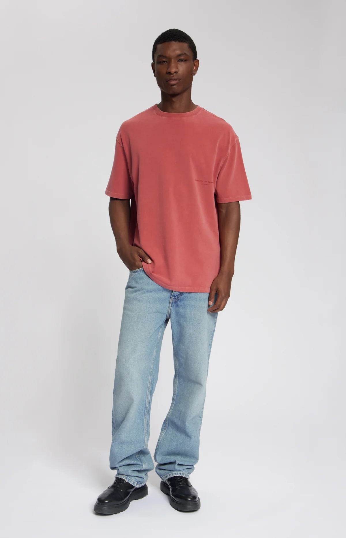 AQUALIS GARMENT DYED T-SHIRT Terra Red