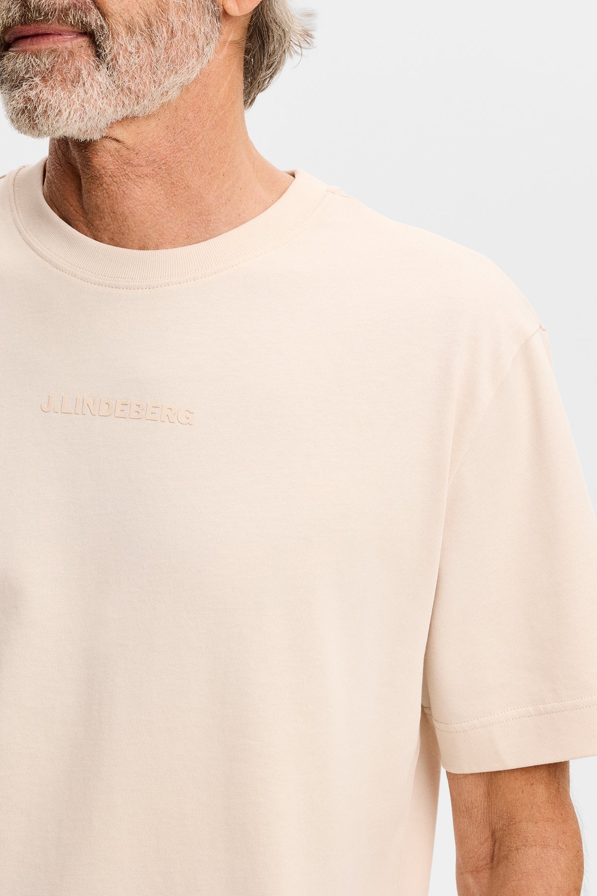 J.LINDEBERG Hale Heavy Logo T-shirt Moonbeam