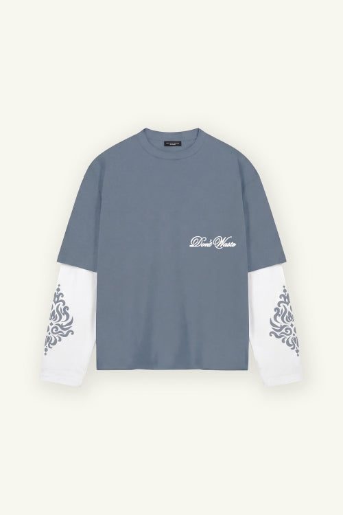 DON’T WASTE CULTURE Alare Layer Longsleeve Light Blue