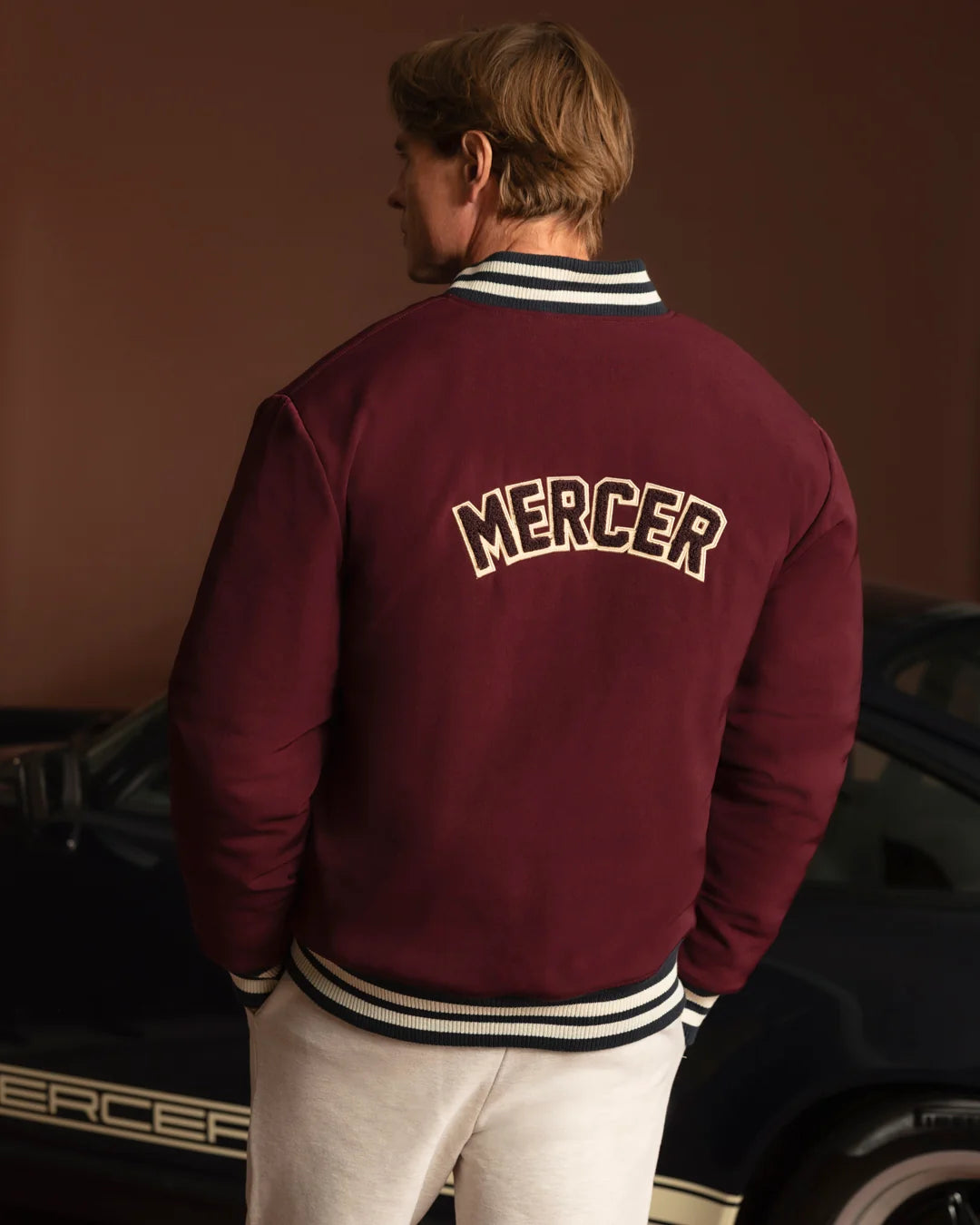MERCER The Mercer Varsity Jacket Bordeaux