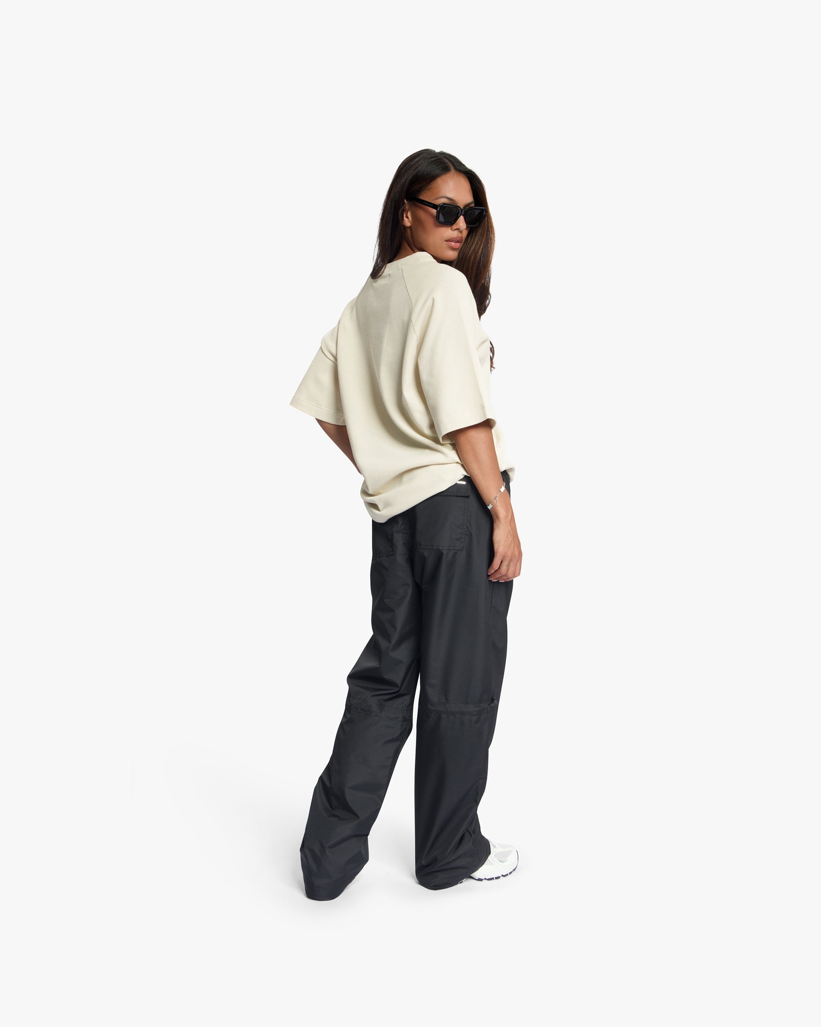 Croyez Waffle Raglan T-Shirt | Forest Green | Light Beige