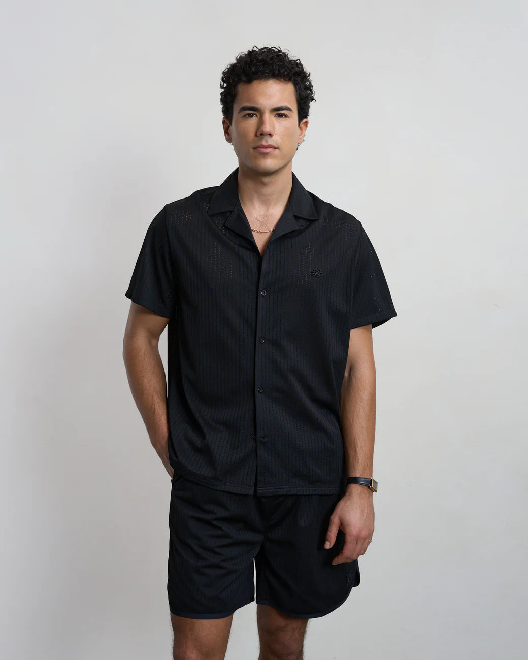 FILLING PIECES RESORT SHIRT MESH Black