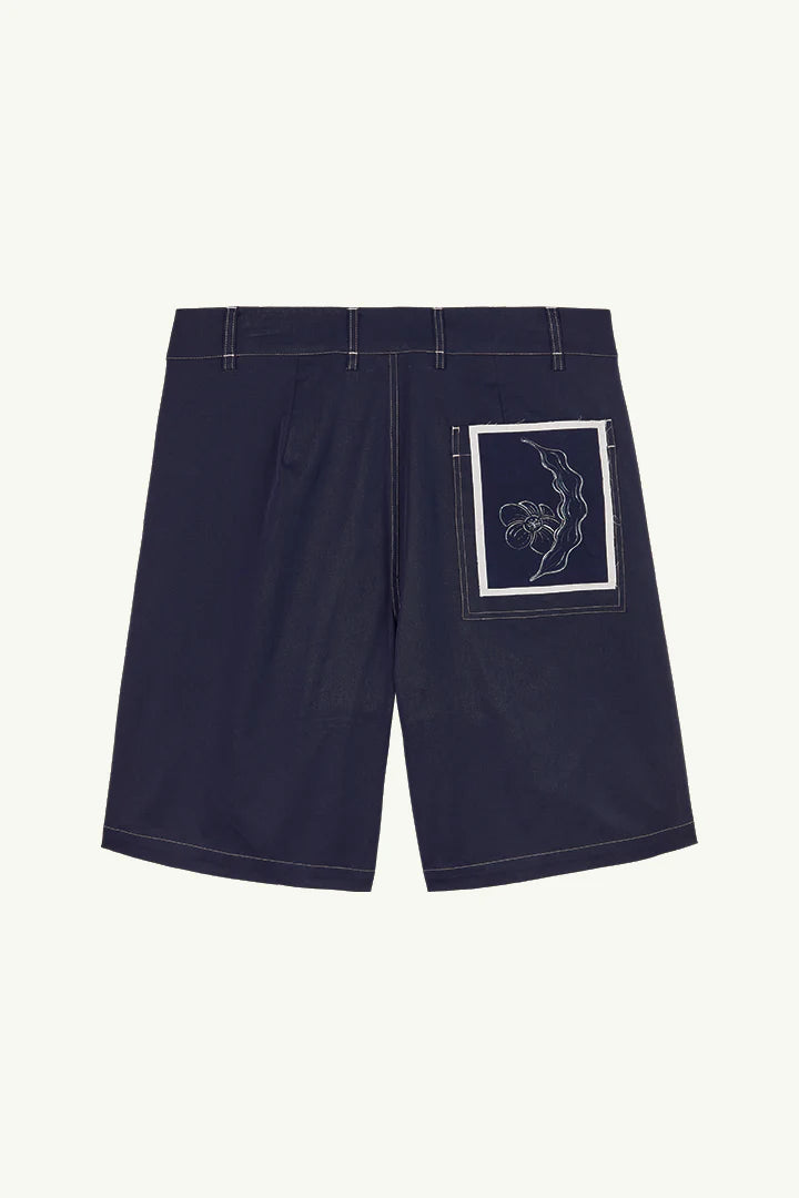 Ampère Erwin Garbadine Short in Dark Sapphire