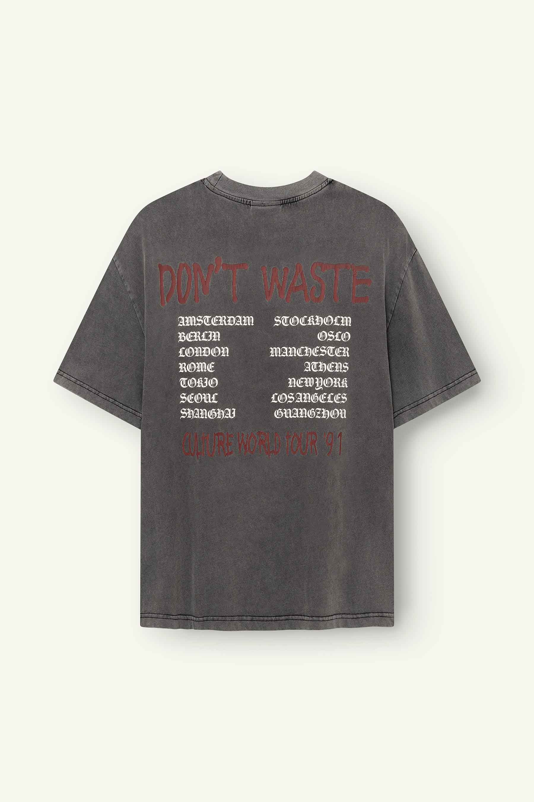 DON’T WASTE CULTURE JOVI T-SHIRT | WASHED BLACK