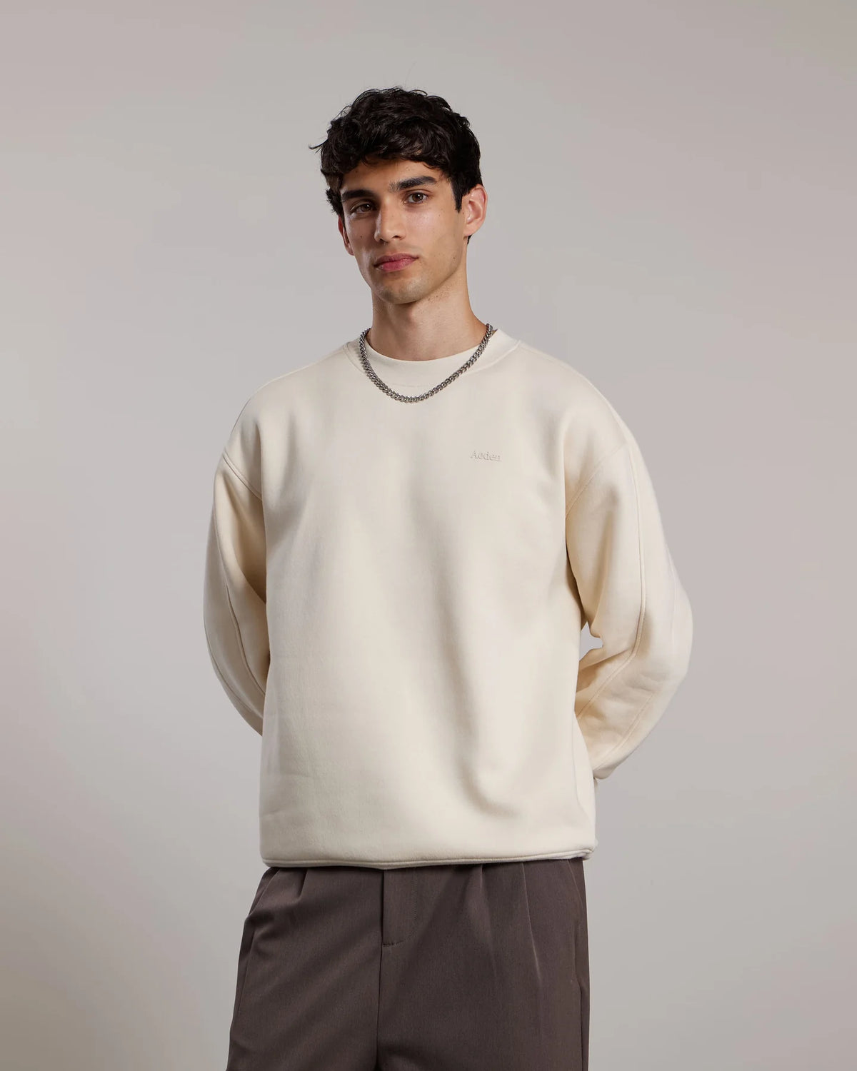AEDEN MILON SWEATER | WHITE CAP GREY