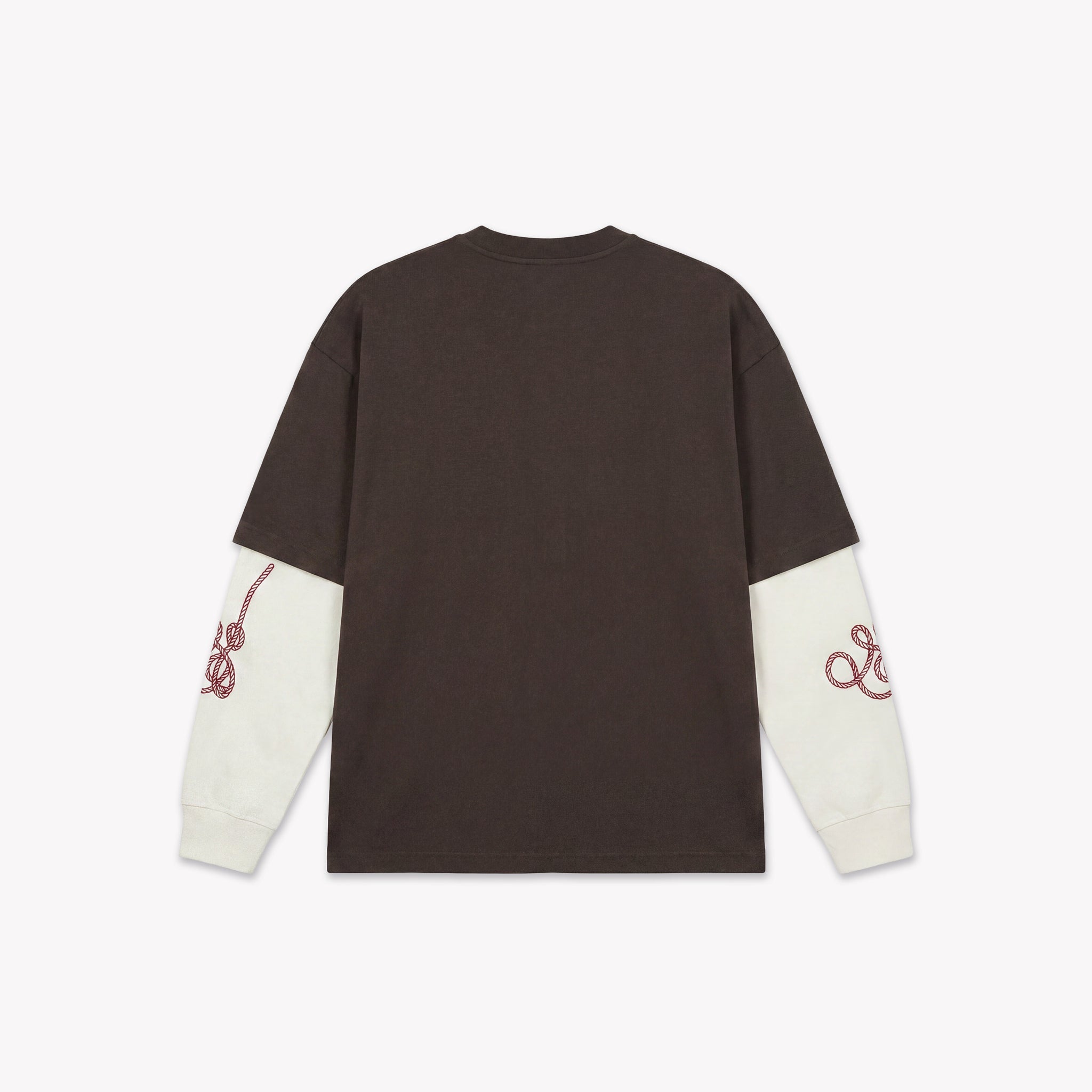 Croyez Cowboys Double Sleeve T-Shirt | Washed Brown