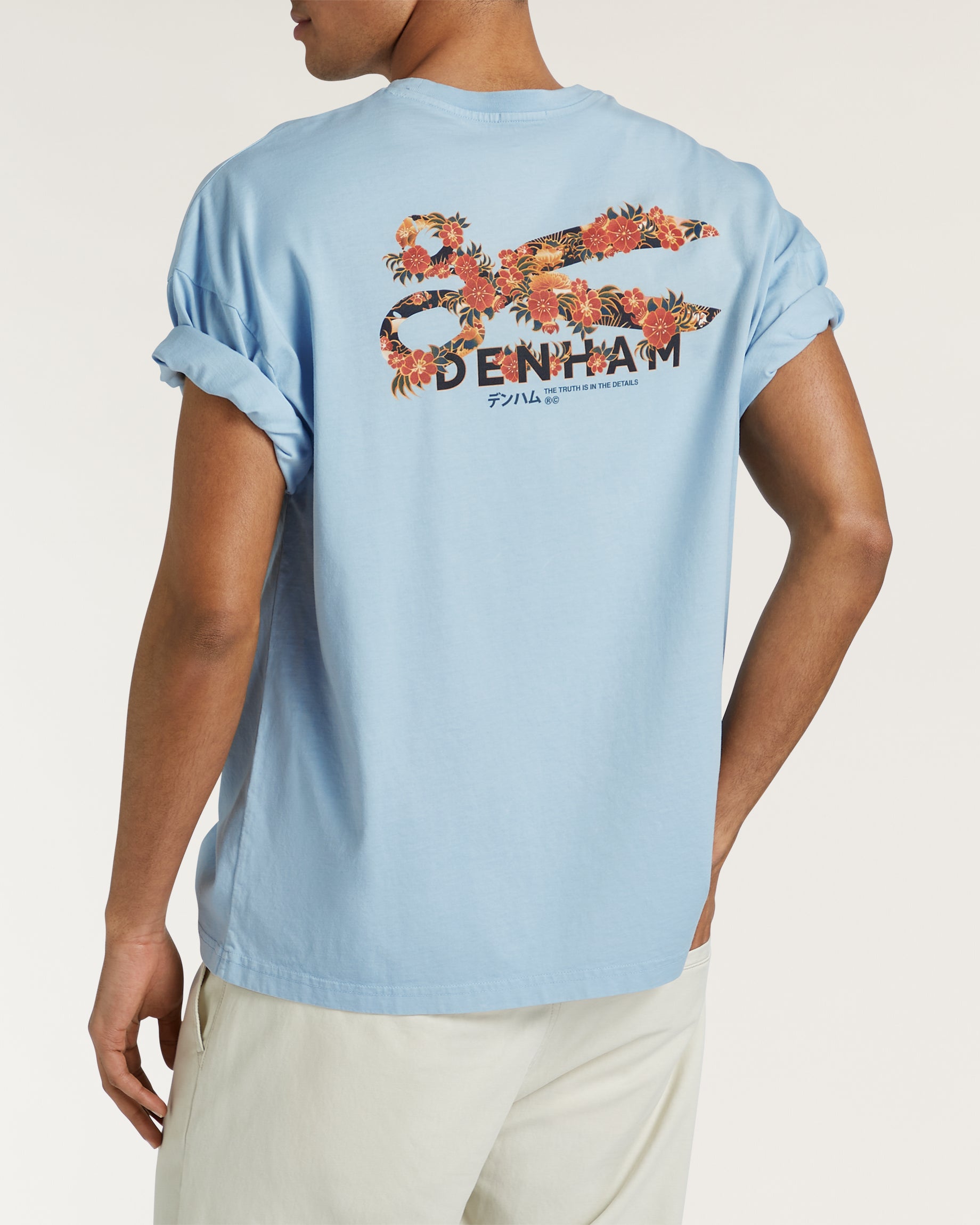 DENHAM FLOWY GRAPHIC TEE LWJ BLUE