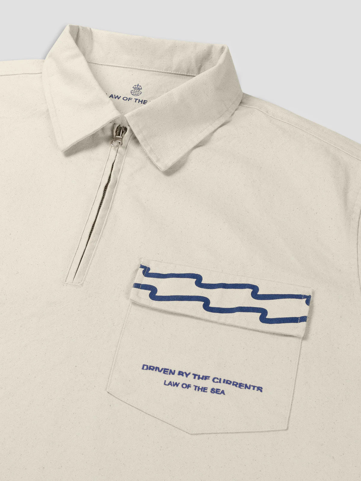 LAW OF THE SEA SELENE HEAVY COTTON POLO SHIRT Off- White