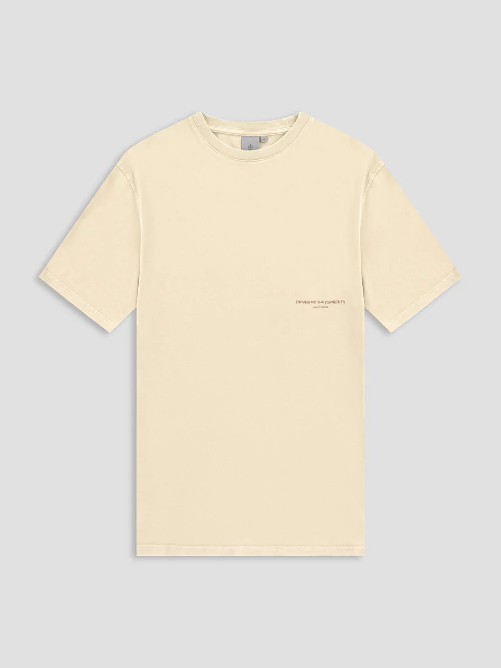 AQUALIS GARMENT DYED T-SHIRT Almond Milk