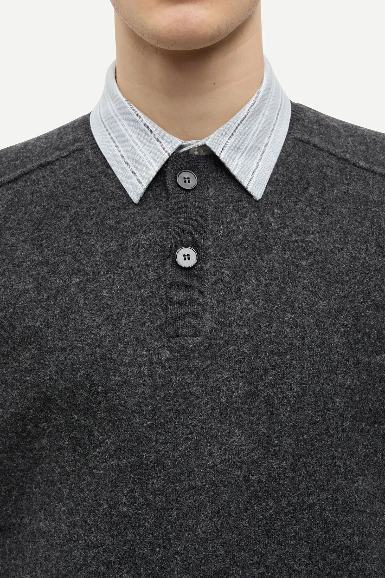 SAMSOE SAMSOE SARICK SWEATER 15561 Dark Grey Mel.