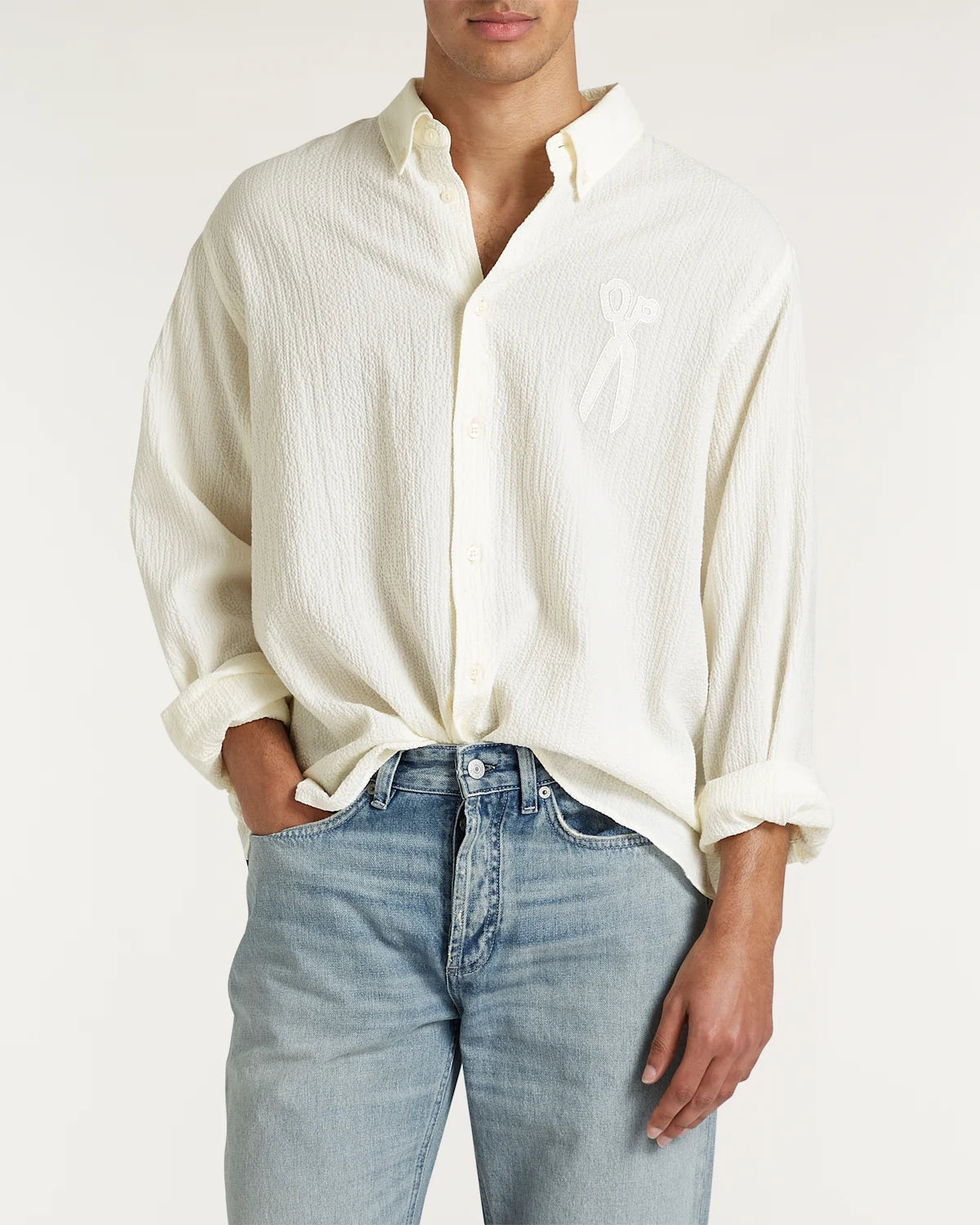 DENHAM SCISSOR PATCH SHIRT SSP White
