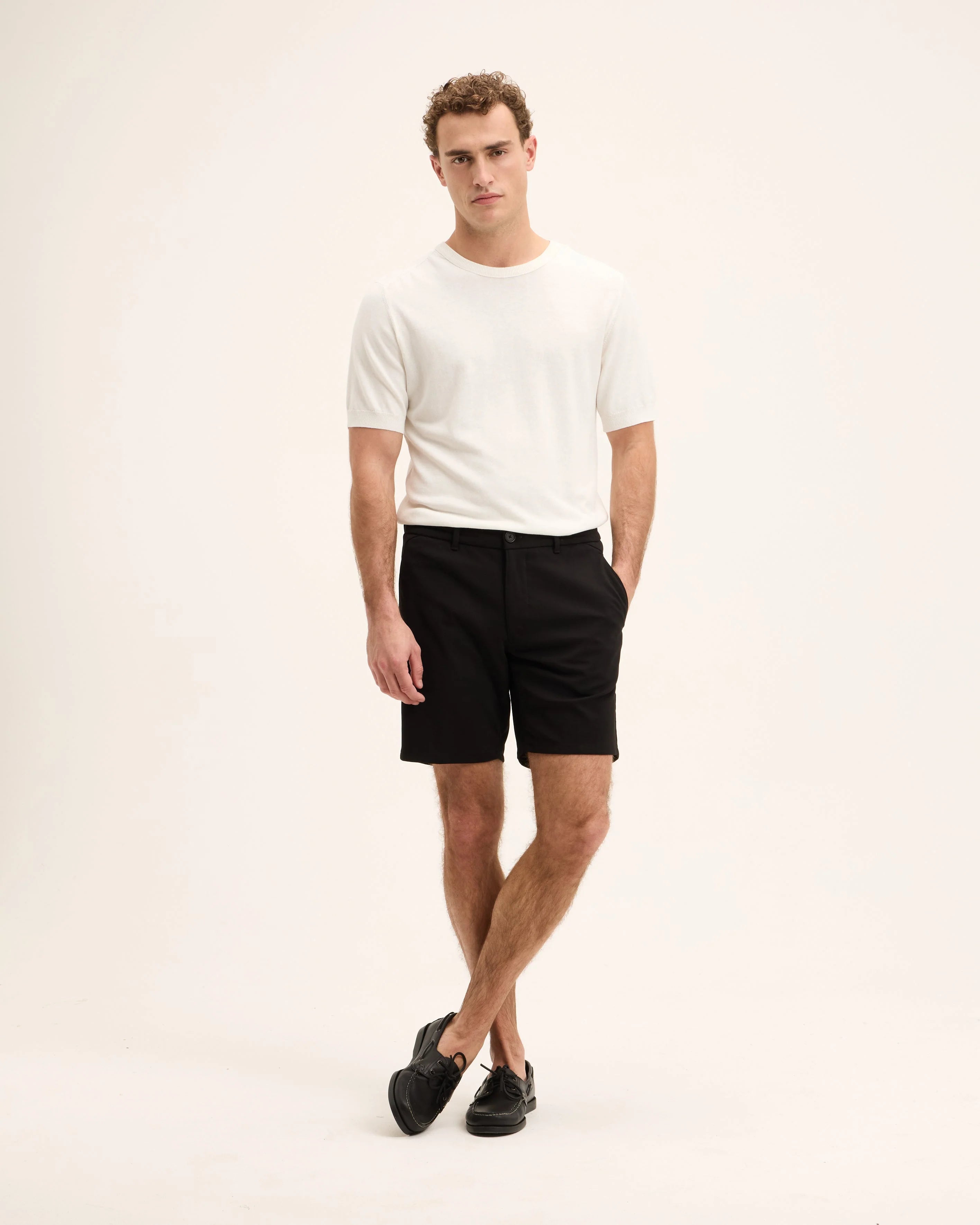 GOOD PEOPLE Harlem Slim Fit Chino Short Black