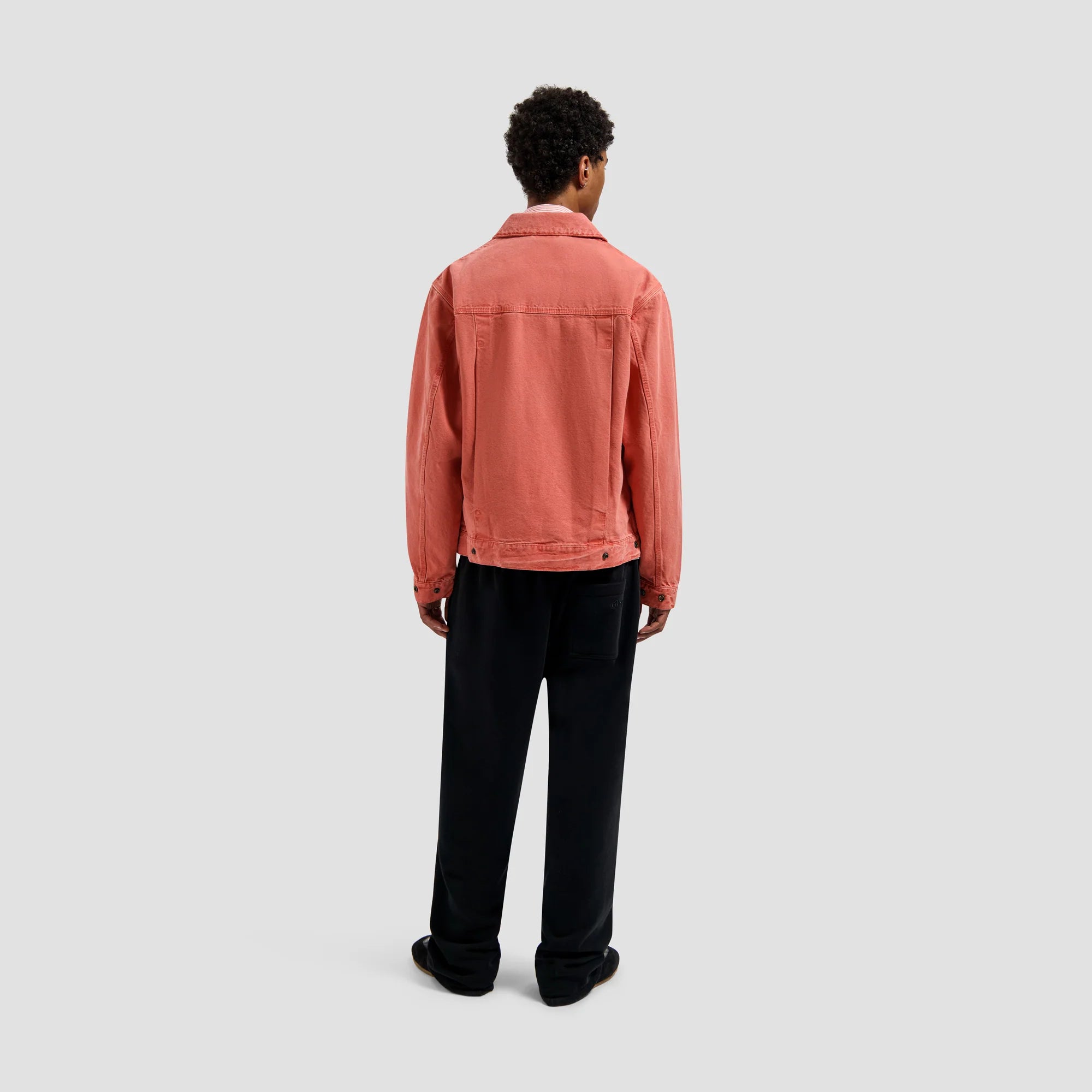 OLAF WASHED CANVAS JACKET - BURNT CORAL