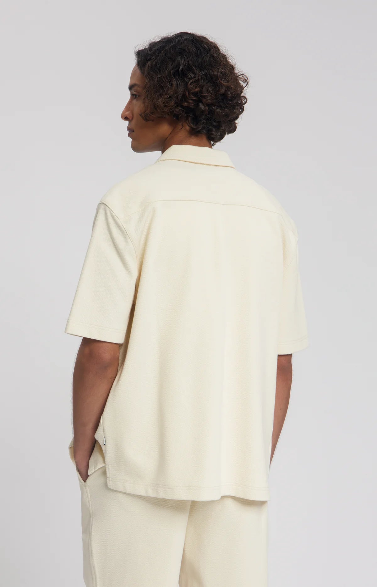 LAW OF THE SEA BERMUDA STRUCTURED SHIRT Almond Milk