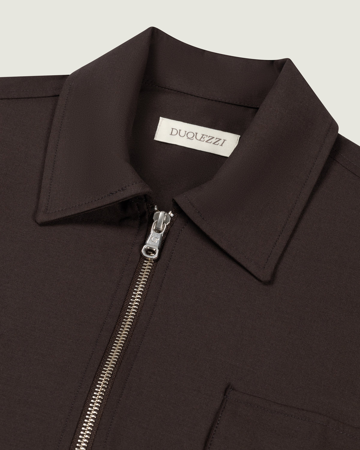 DUQUEZZI WOOL STRETCH JACKET CASELLA | DARK BROWN