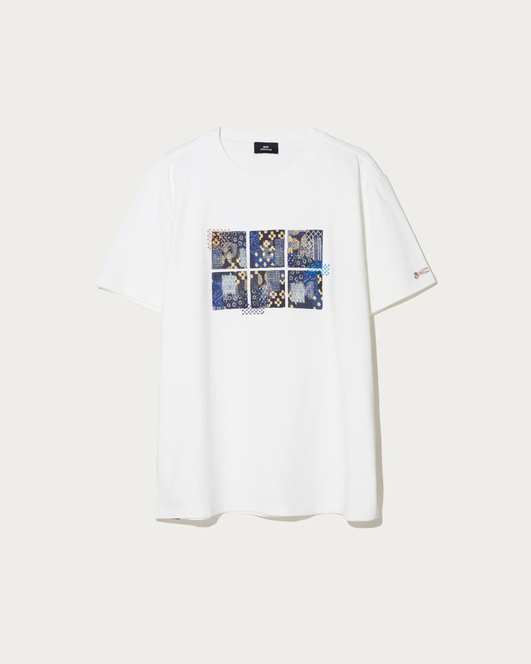 DENHAM SASHIKO GRAPHIC TEE White