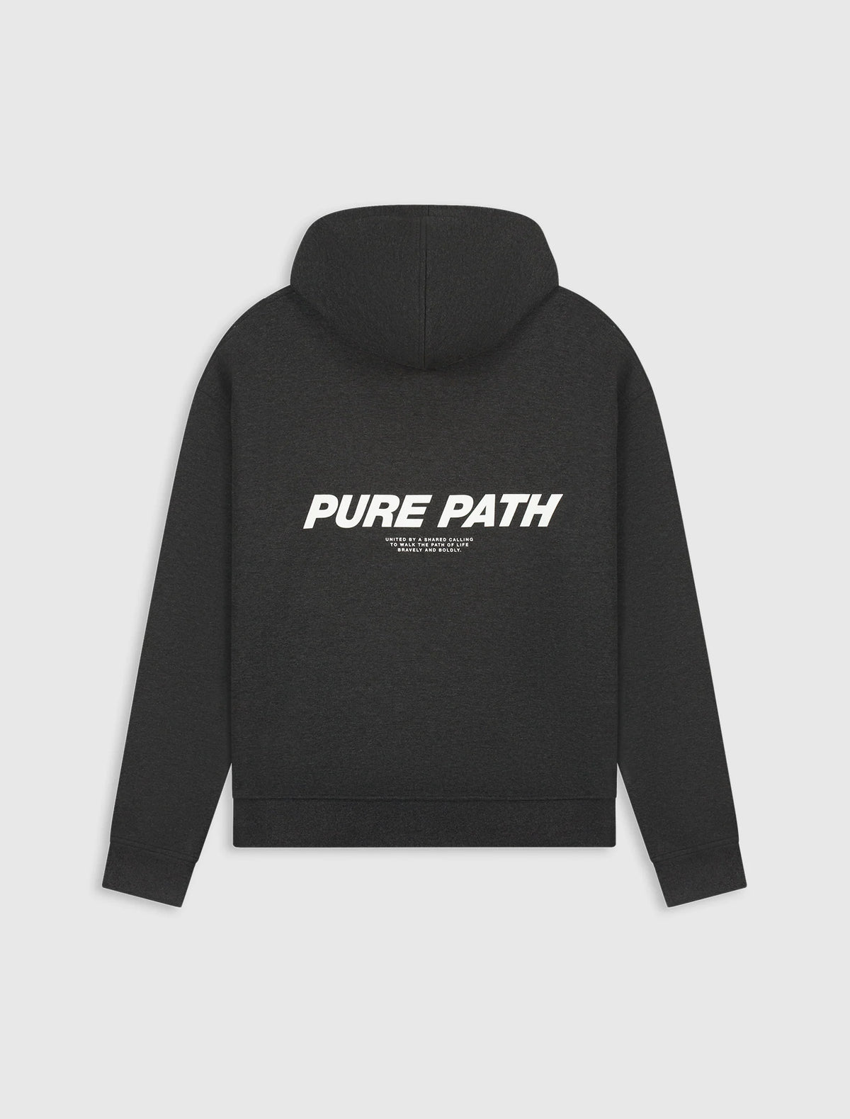 PURE PATH INITIALS INTERLOCK HOODIE Black