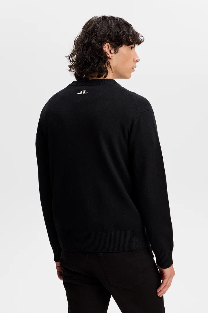 J.LINDEBERG WILLIAM KNITTED SWEATER | BLACK