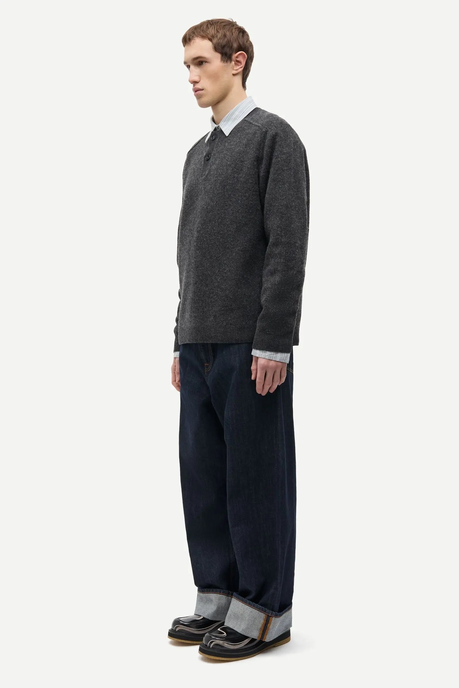 SAMSOE SAMSOE SARICK SWEATER 15561 Dark Grey Mel.