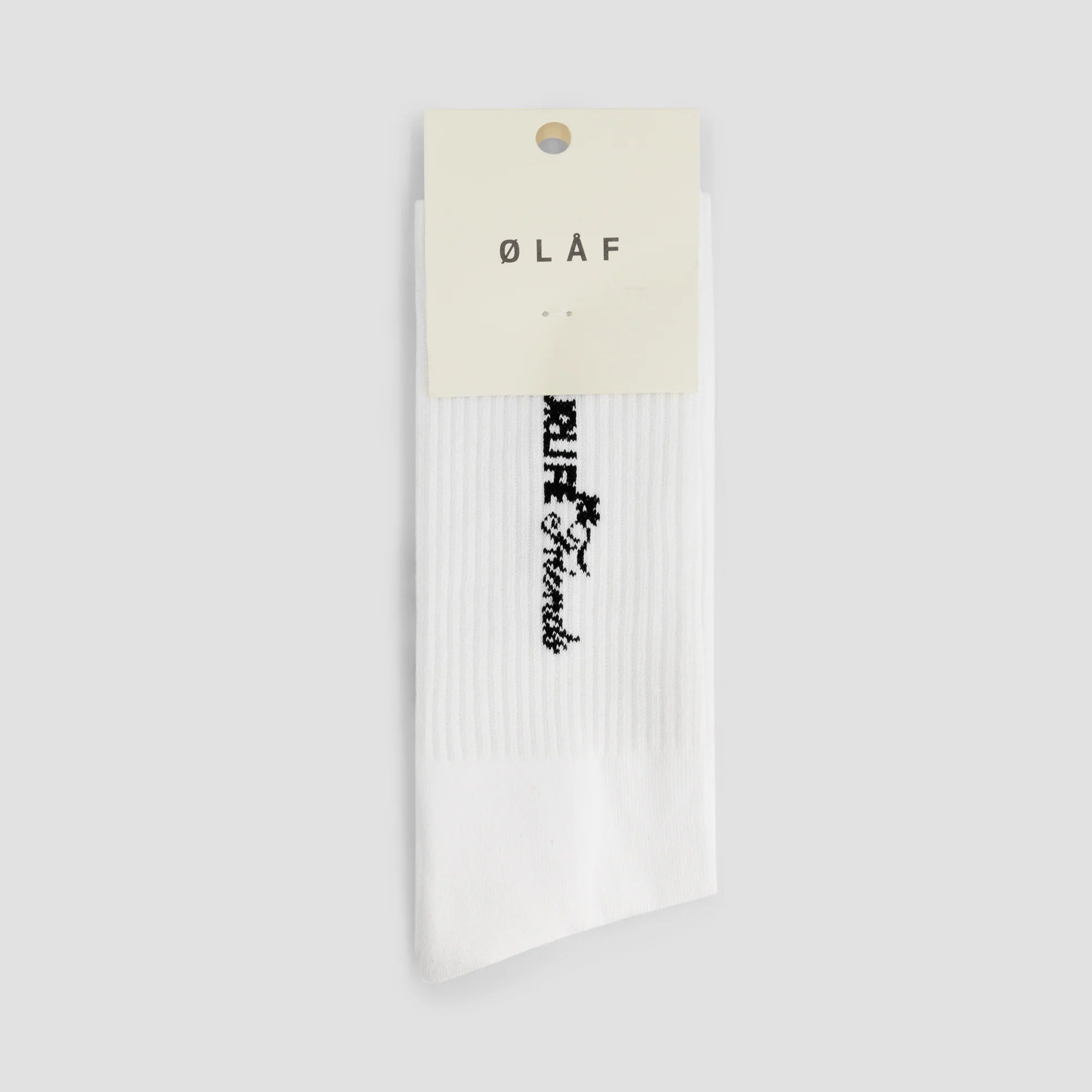 OLAF SCRIPT FRIENDS SOCK - OPTICAL WHITE