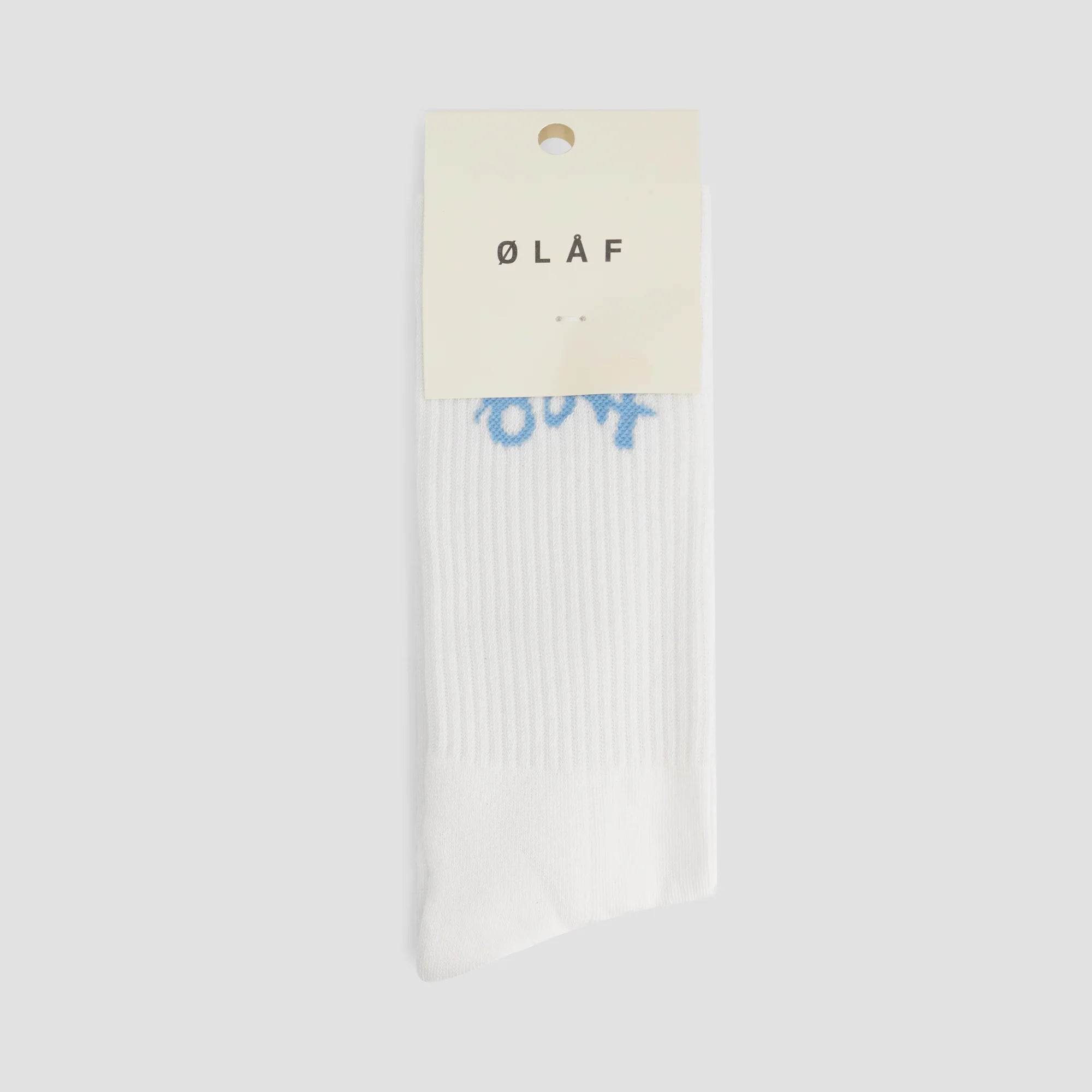 OLAF SIGNATURE LOGO SOCK - OFFWHITE