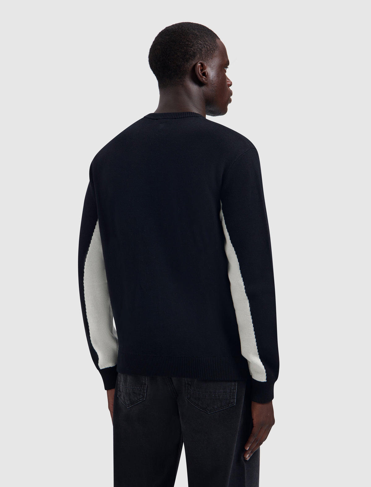 PURE PATH Jacquard Pure Knit Sweater Black