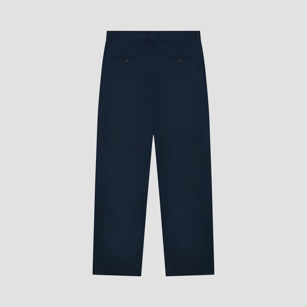 OLAF WOOL BLEND RELAXED PLEATED PANT Navy