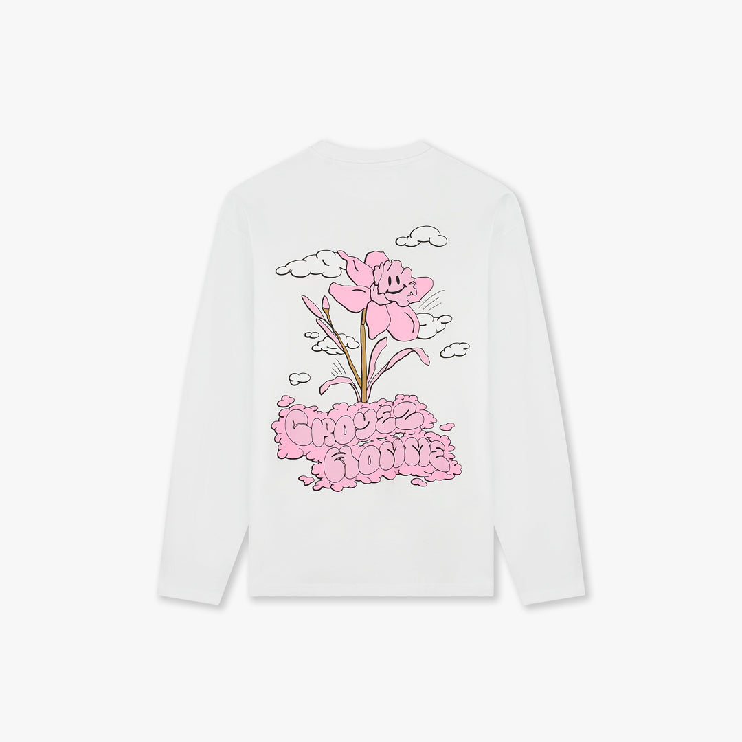 Croyez Fleur Heureuse Longsleeve White