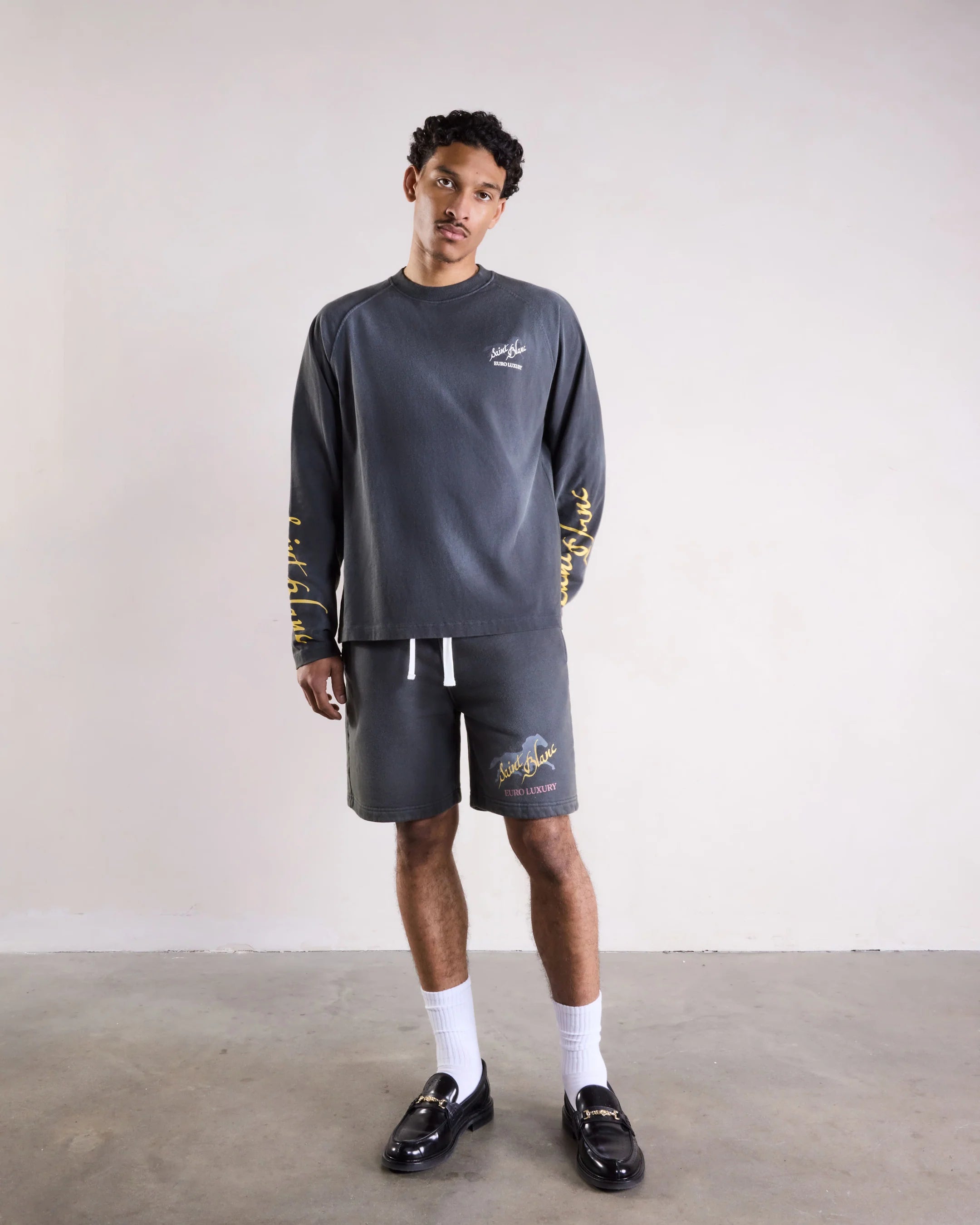 SAINT BLANC EURO LUXURY RAGLAN LONGSHIRT Black