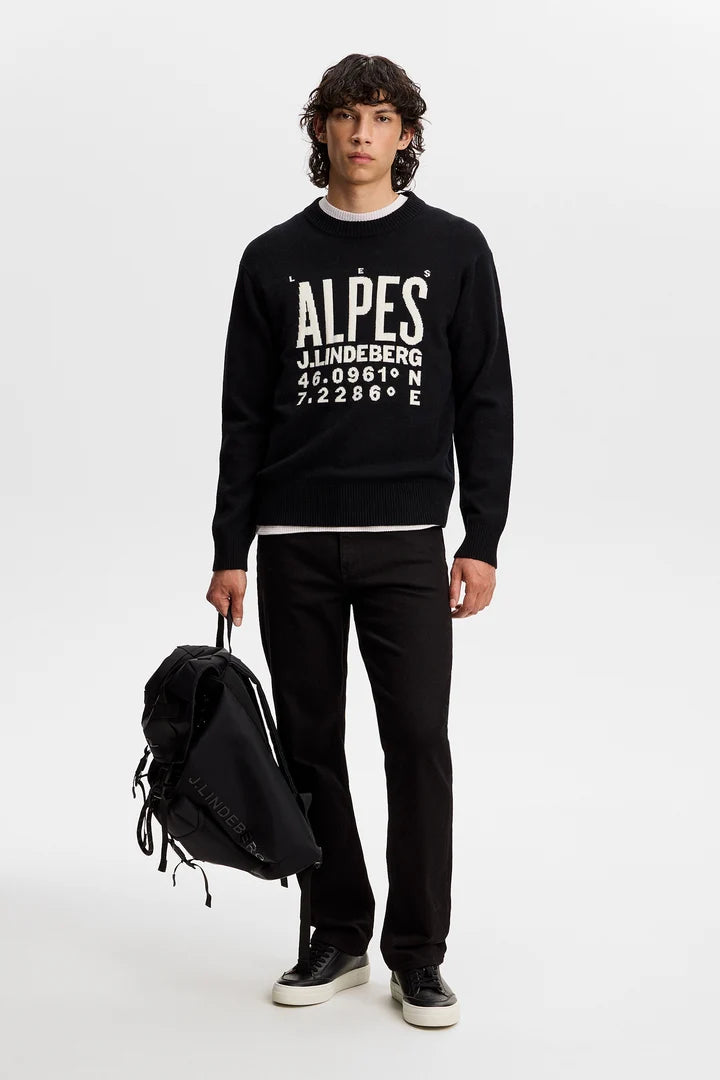 J.LINDEBERG WILLIAM KNITTED SWEATER | BLACK