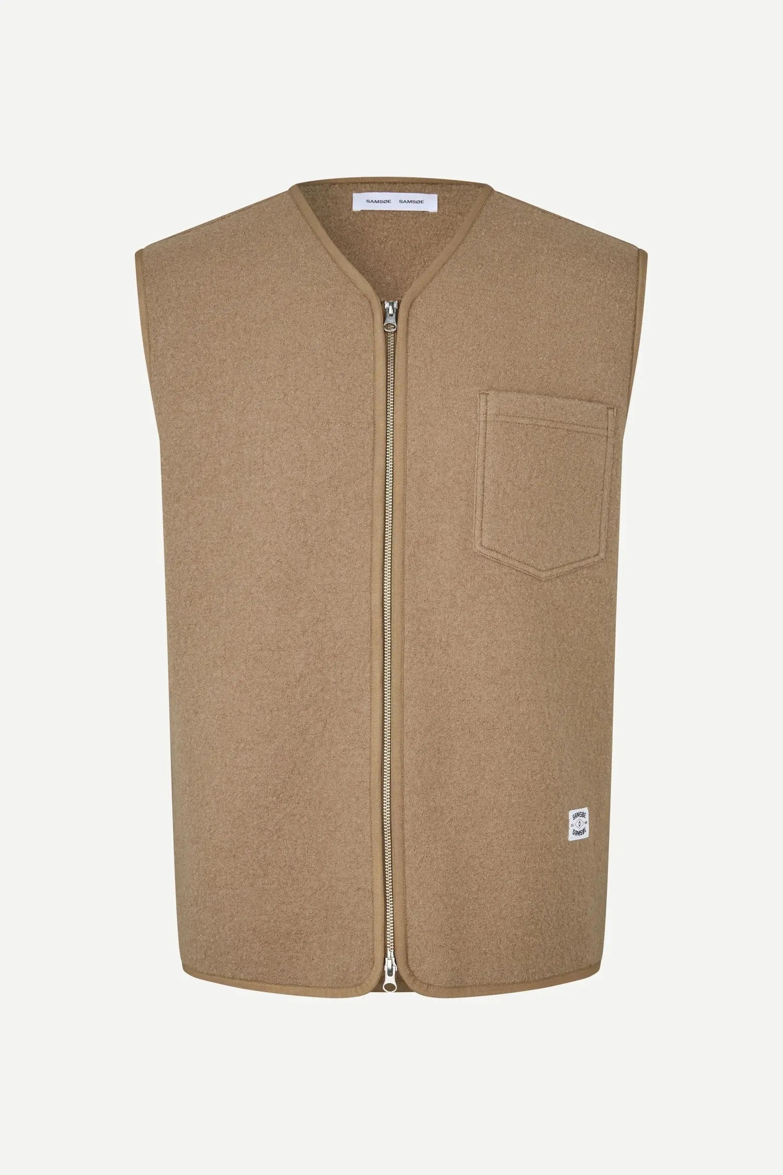 SAMSOE SAMSOE HANNES FULL ZIP 14612 Lead Gray