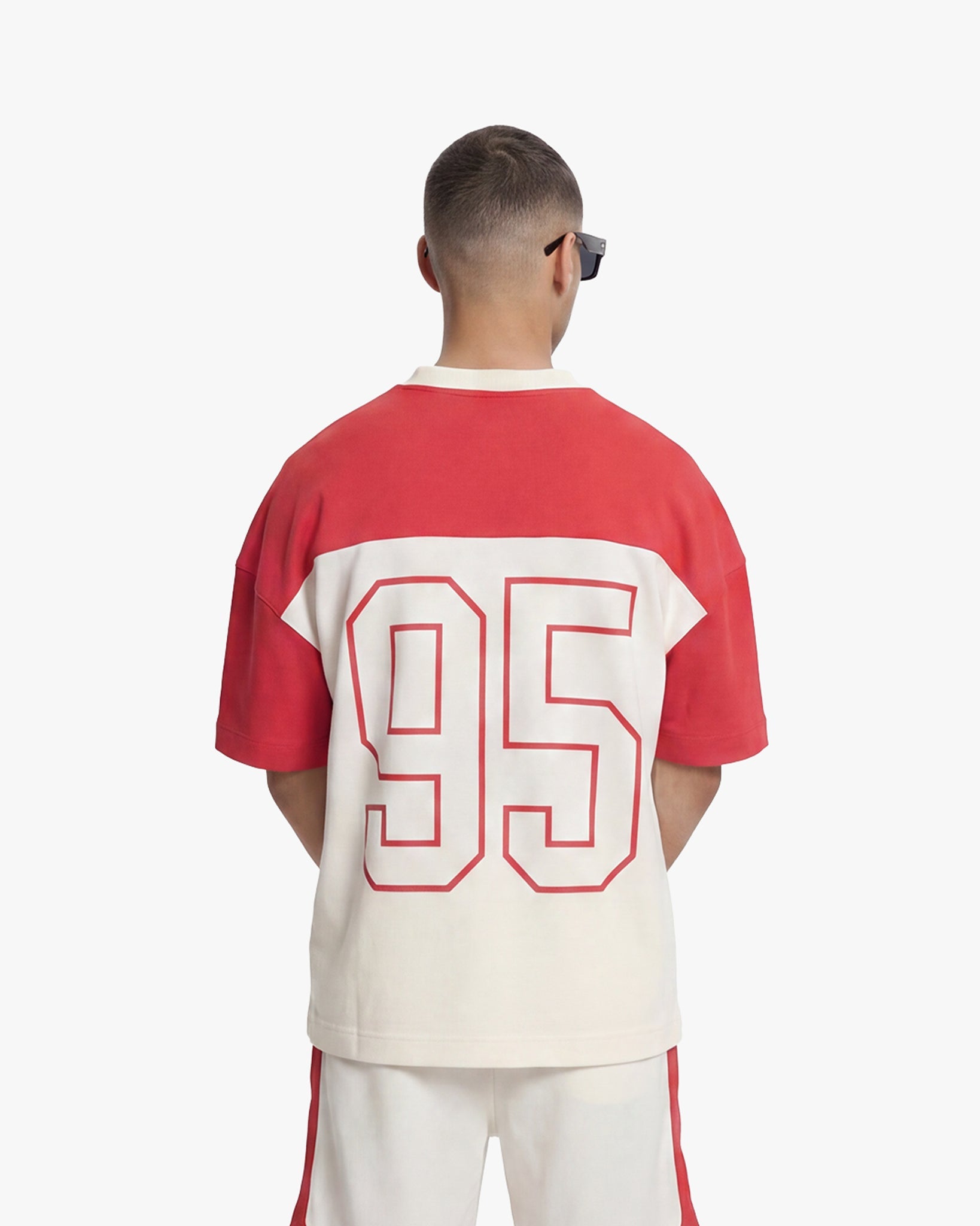 Croyez Jersey Sport T-Shirt | Off-White/Red