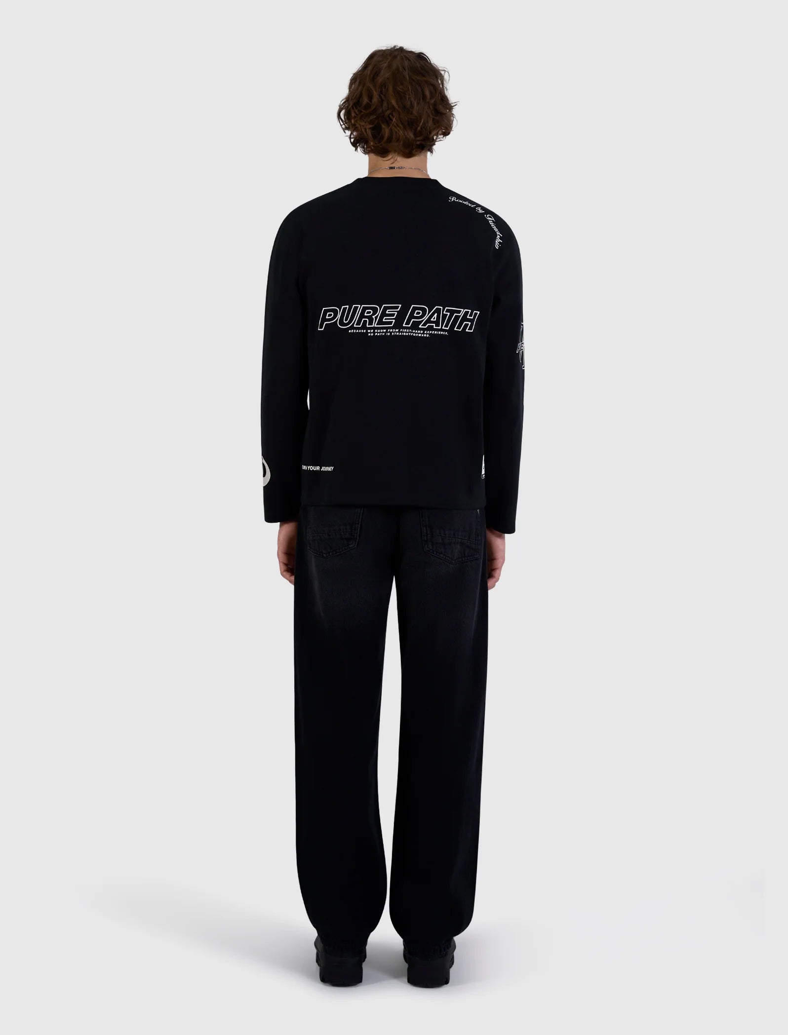 PURE PATH UNITED LONGSLEEVE T-SHIRT BOXY Black