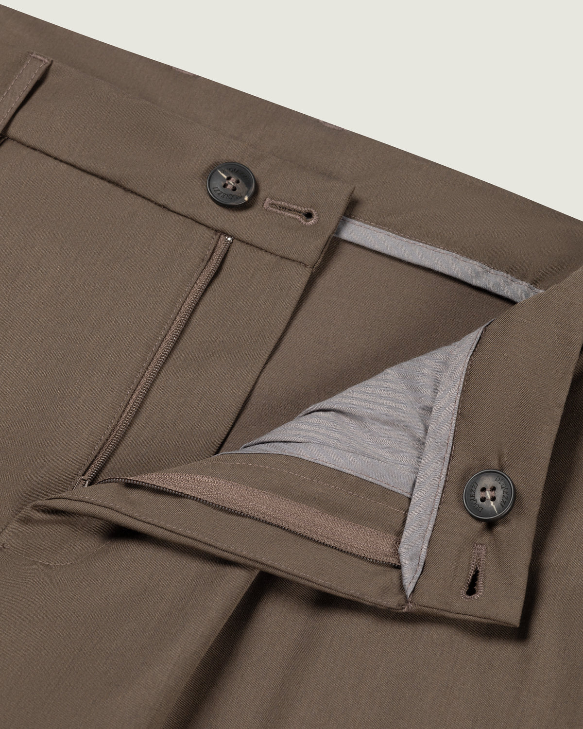 DUQUEZZI WOOL BLEND TROUSERS | CARAMEL SYRUP