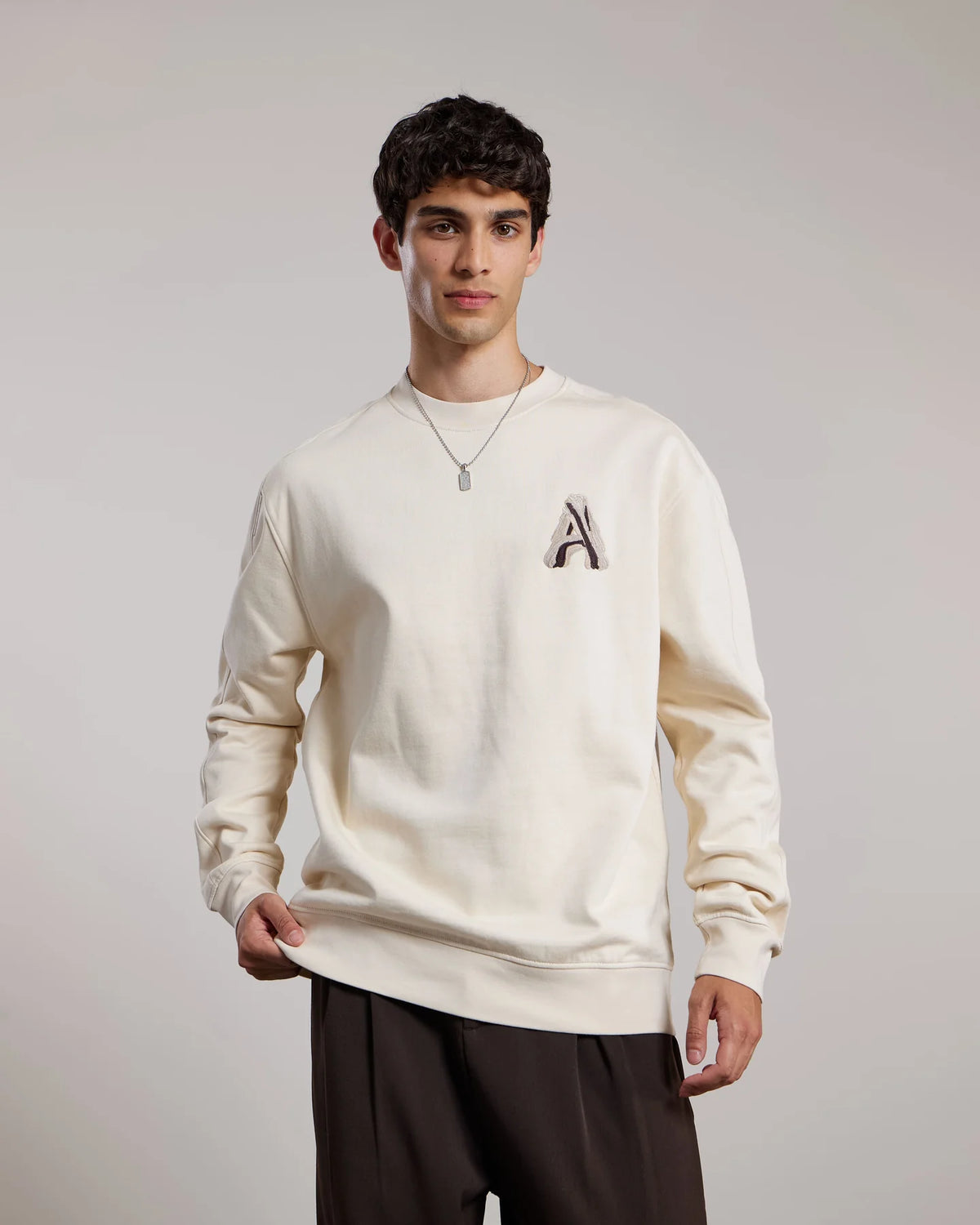 AEDEN RUNEY SWEATER | WHITE CAP GREY