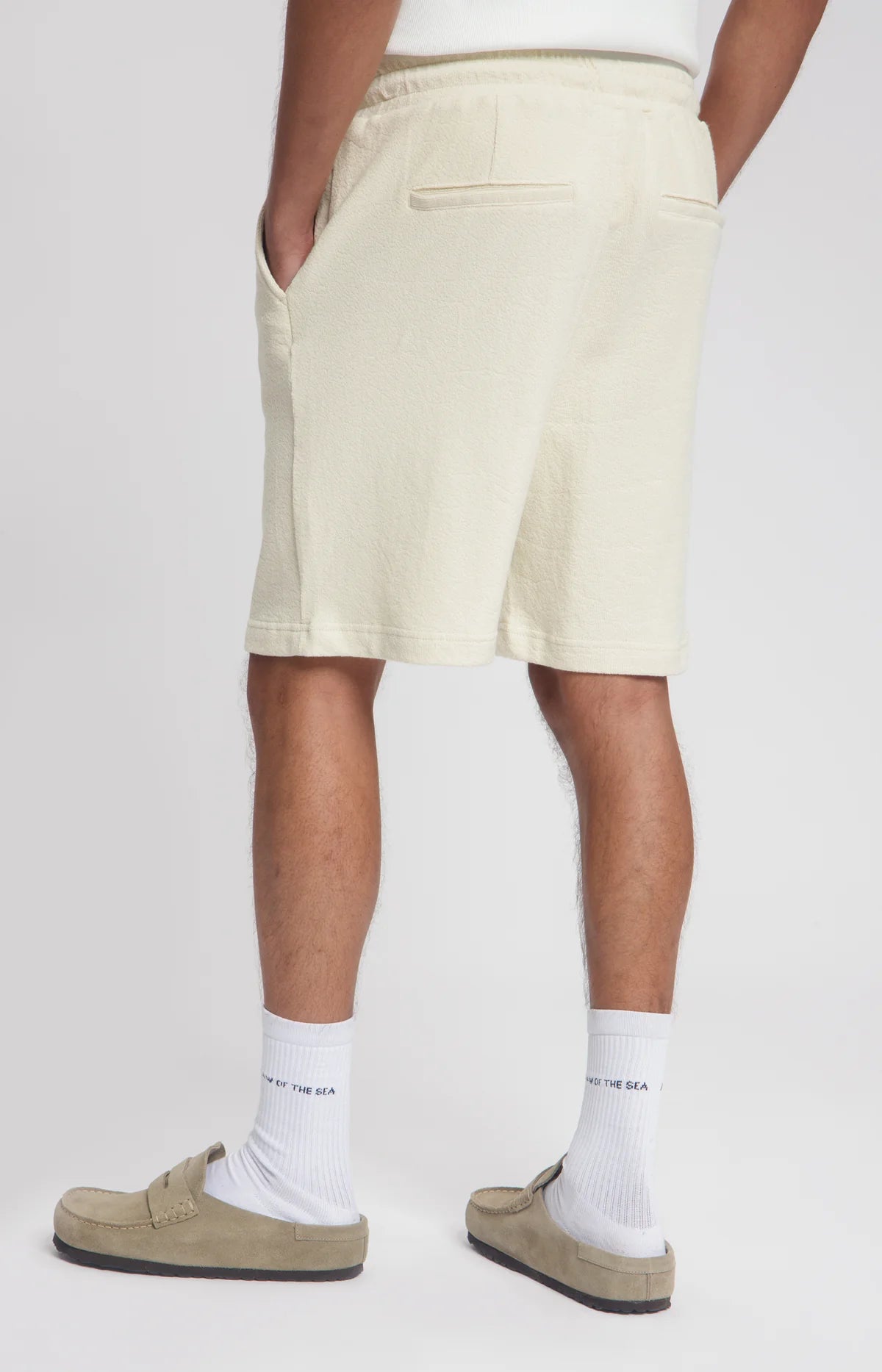 LAW OF THE SEA PROTEUS TERRY SHORTS Almond Milk