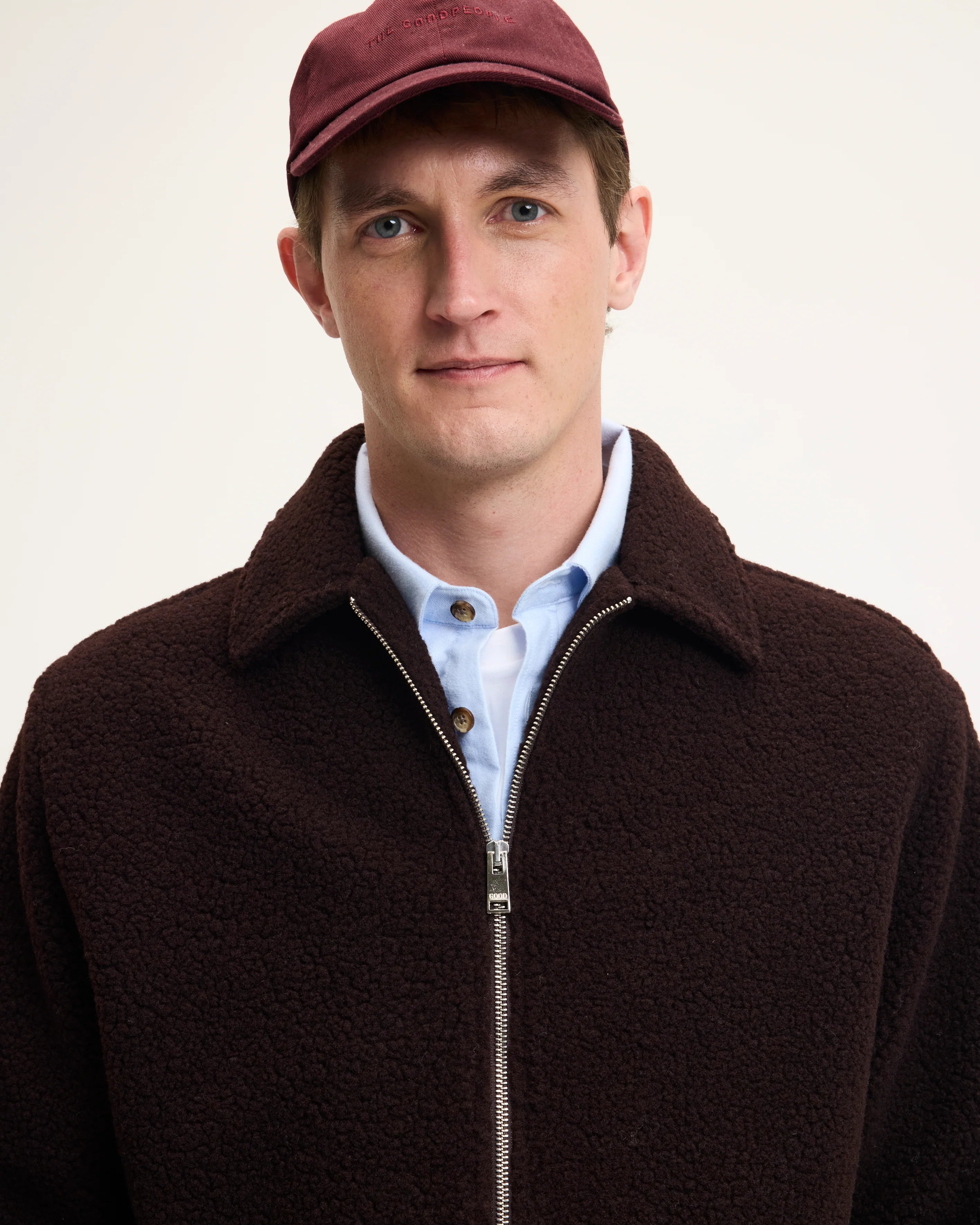 GOOD PEOPLE Jteddy Bomber Jacket Brown