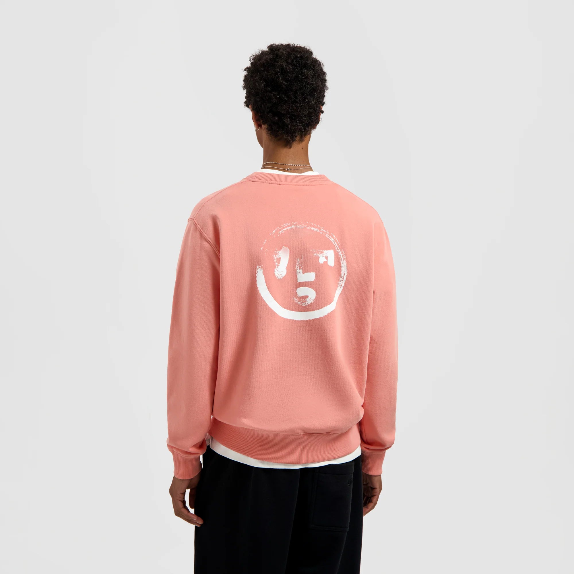OLAF BRUSHSTROKE FACE CREWNECK Burnt Coral
