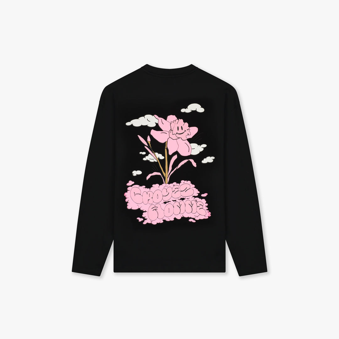 Croyez Fleur Heureuse Longsleeve Black