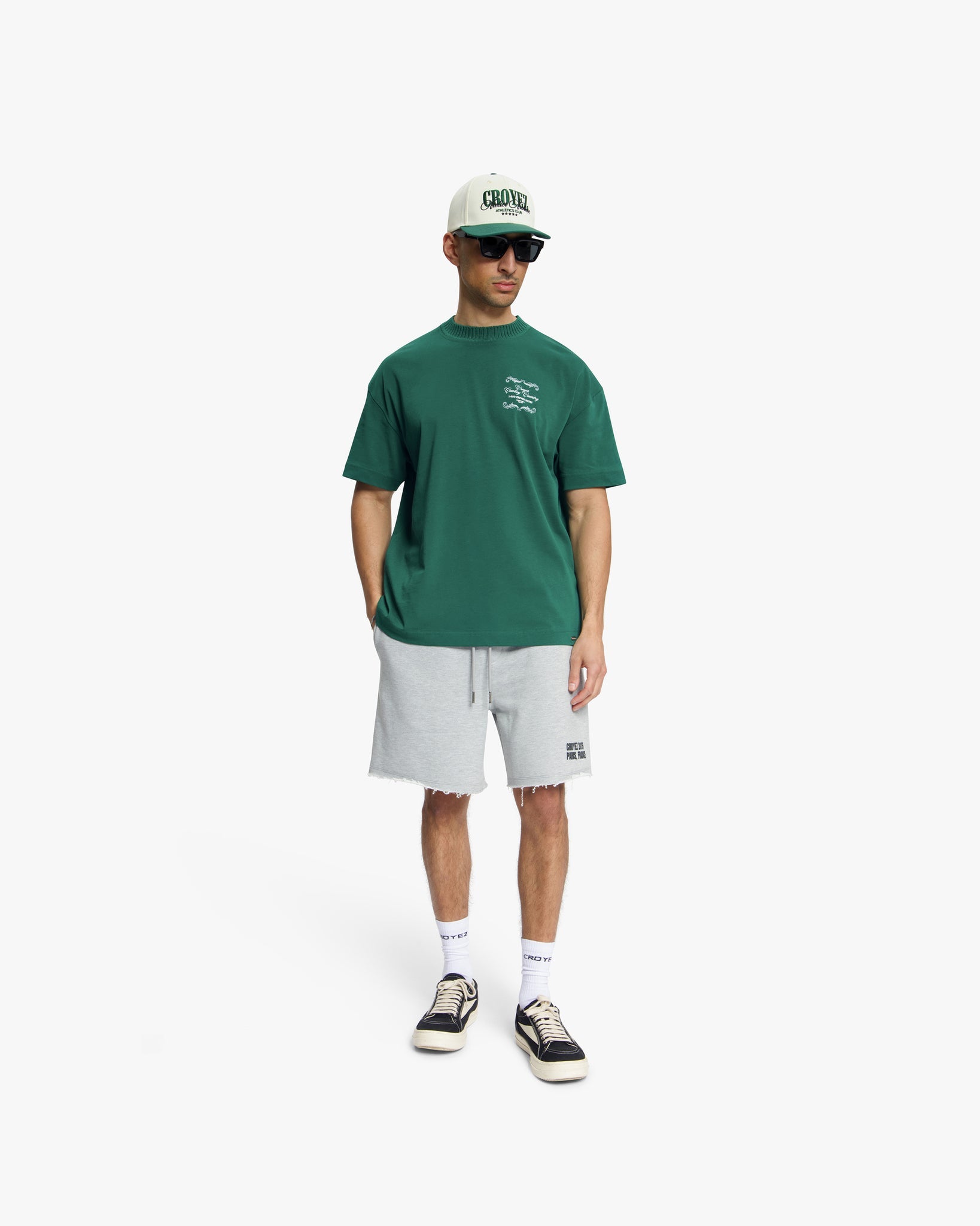 Croyez Relaxed Paris Shorts | Grey Melange