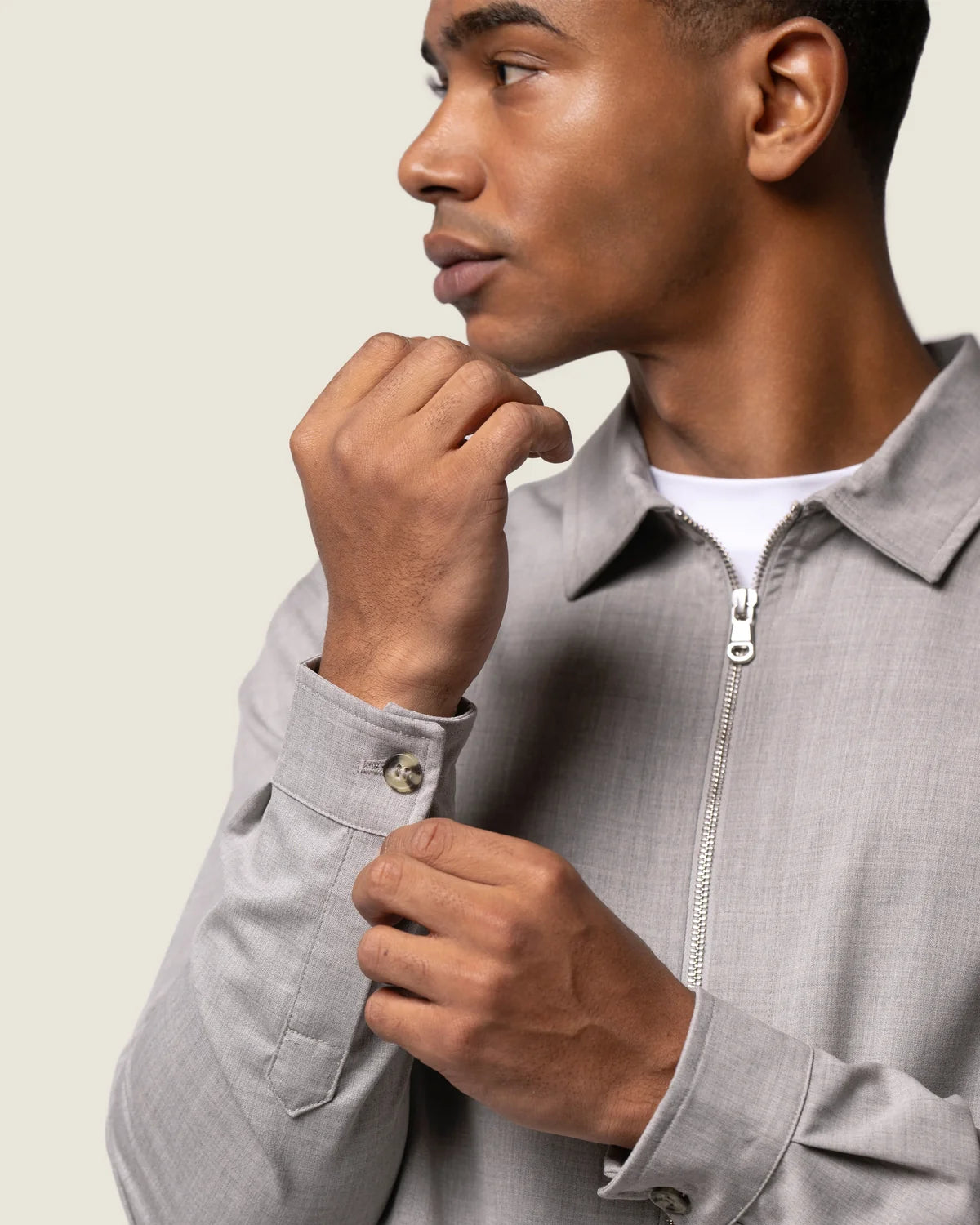 DUQUEZZI WOOL STRETCH JACKET | GREY MELANGE