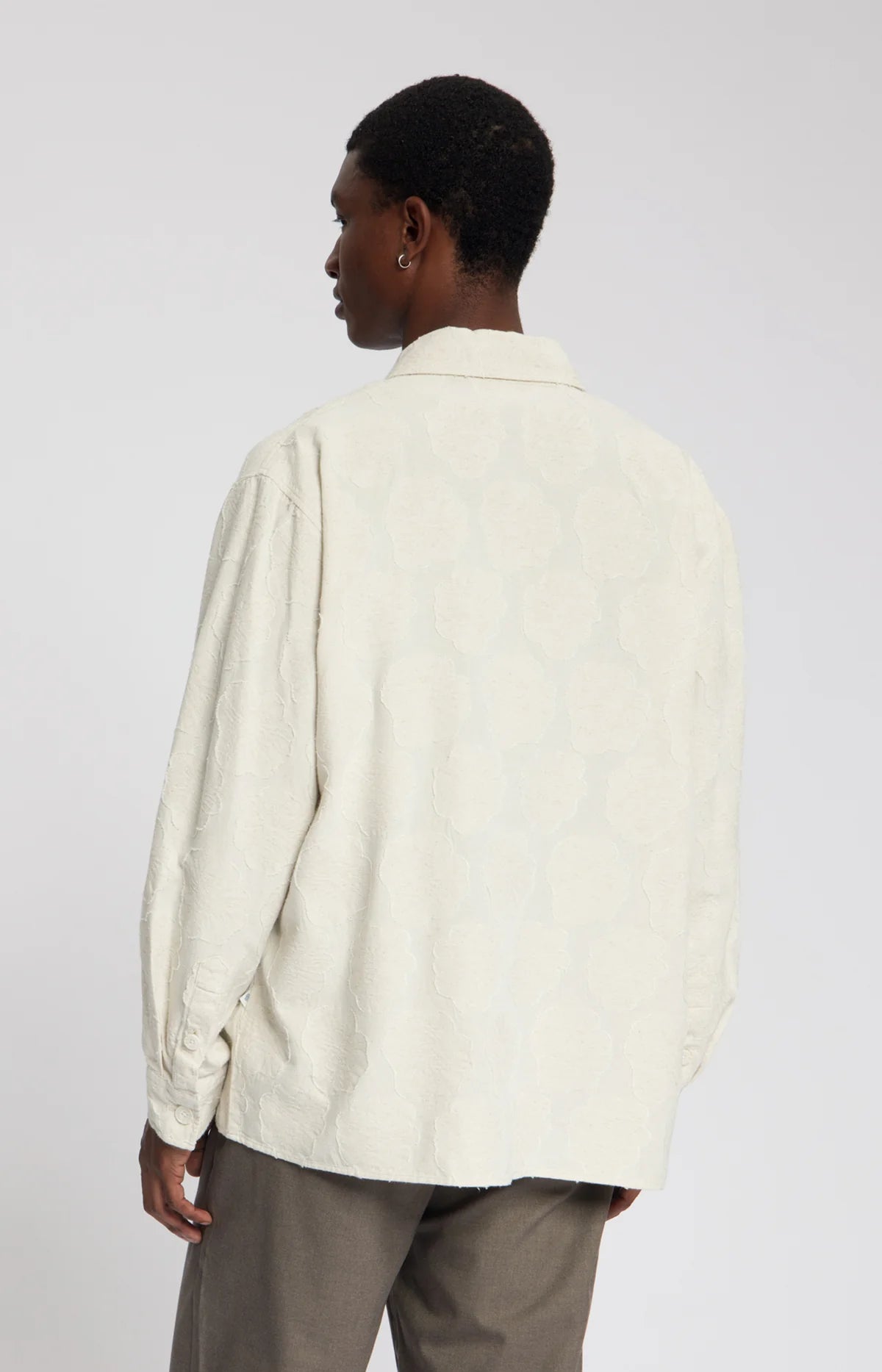 DUSK JACQUARD OVERSHIRT Almond Milk