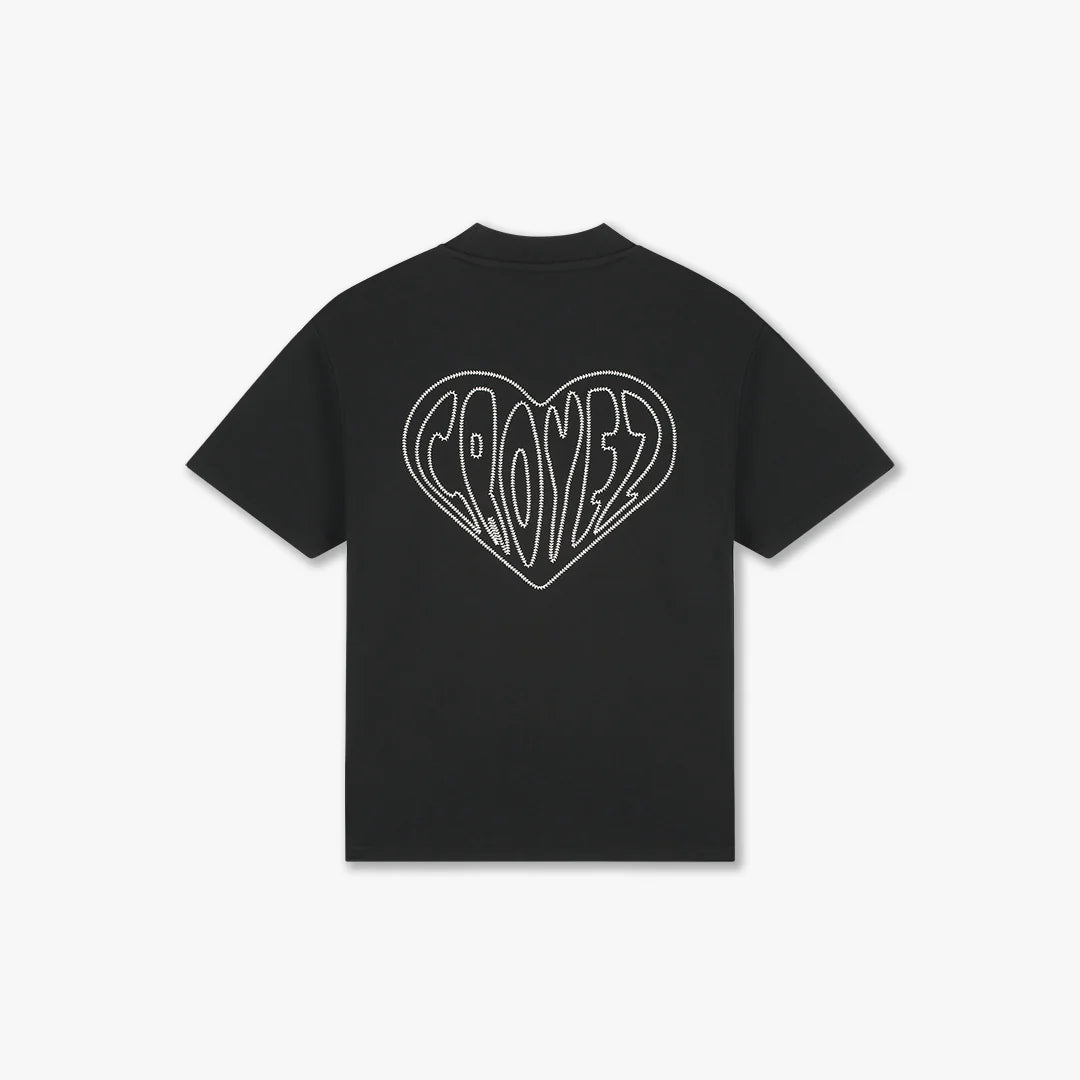 CROYEZ Stitched Heart T-Shirt Vintage Black